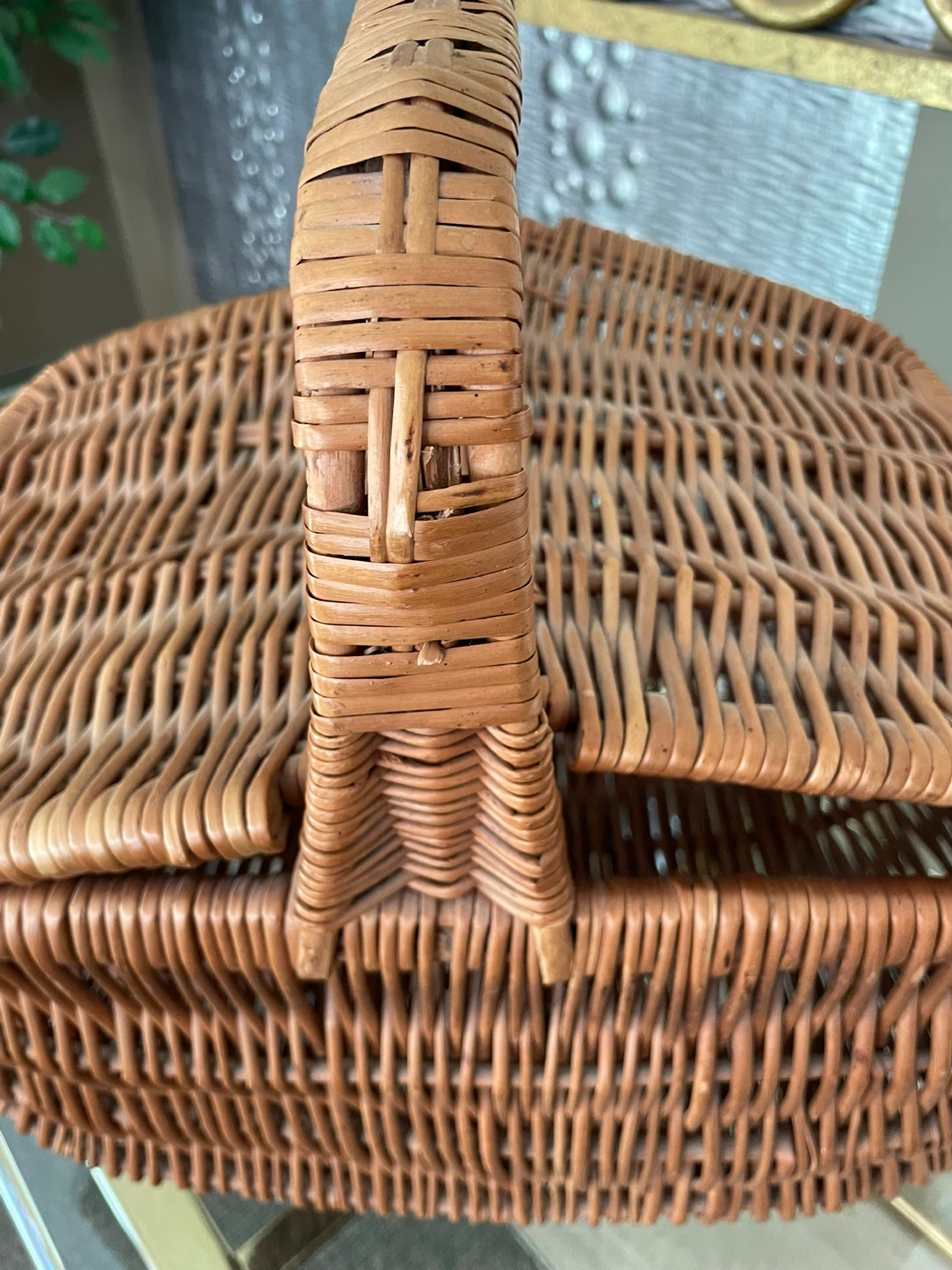 Vintage Woven Willow Basket - photo 2