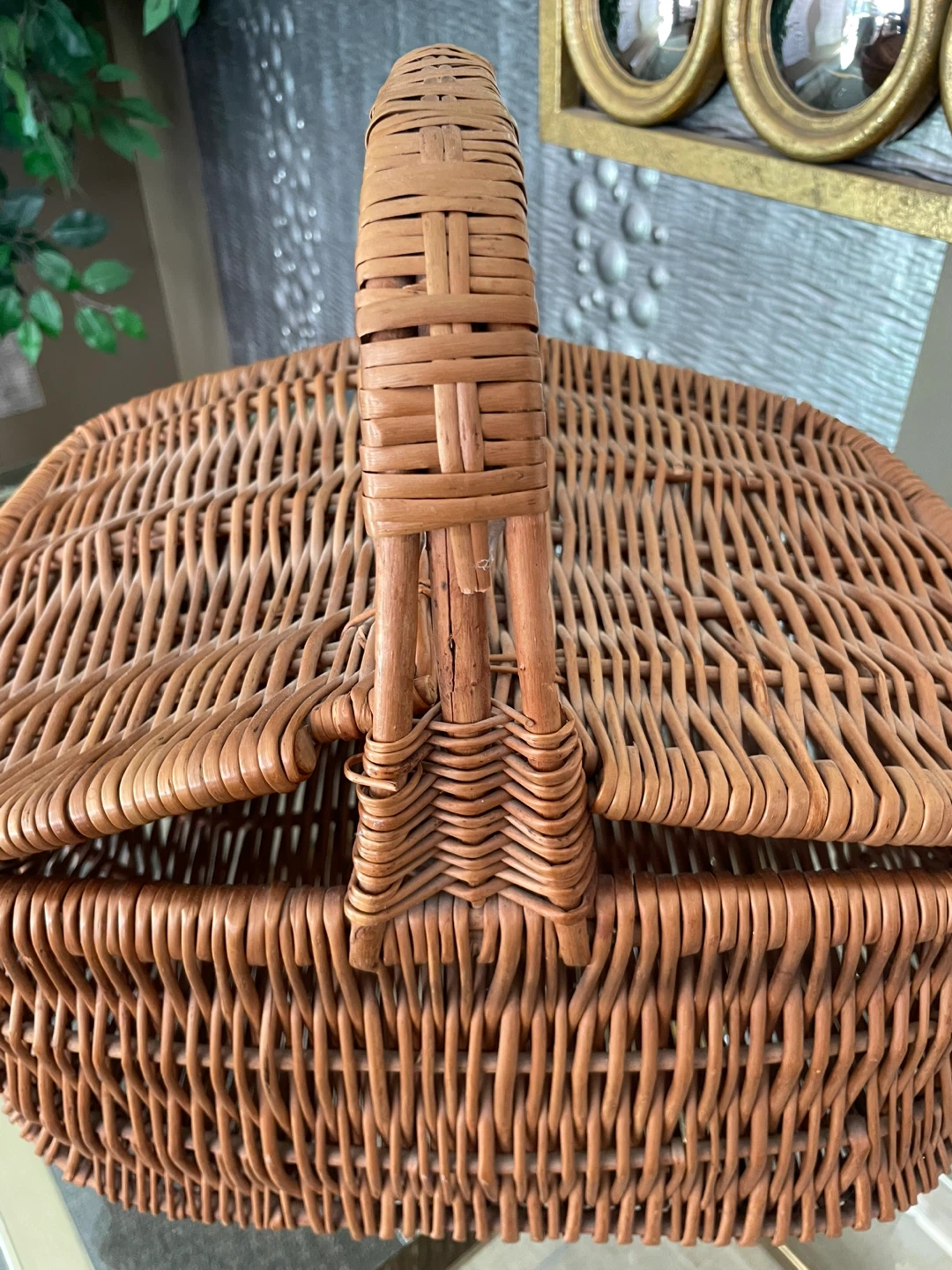 Vintage Woven Willow Basket - photo 3