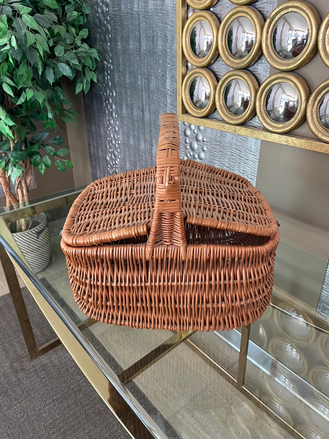 Vintage Woven Willow Basket