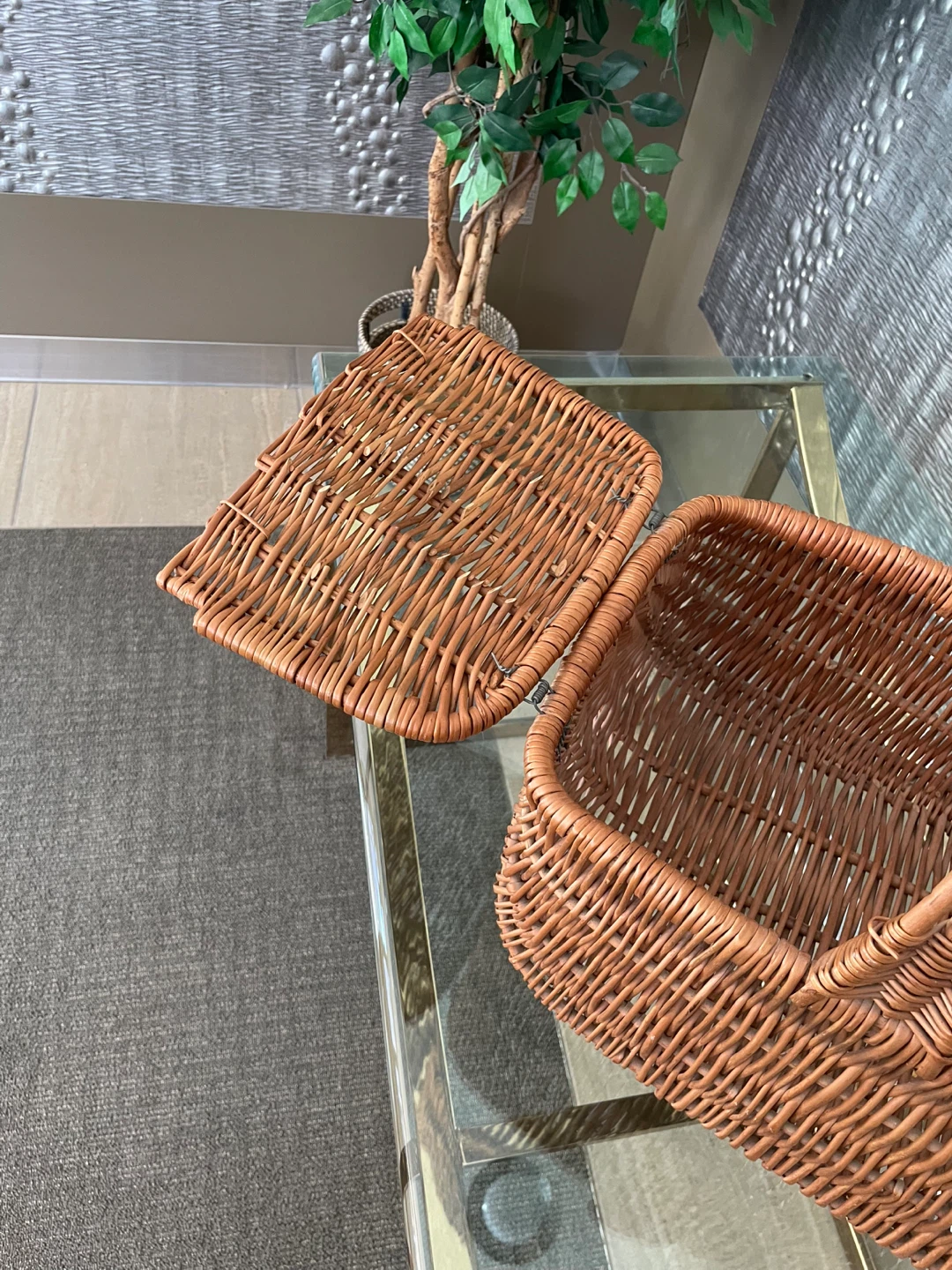 Vintage Woven Willow Basket - photo 4