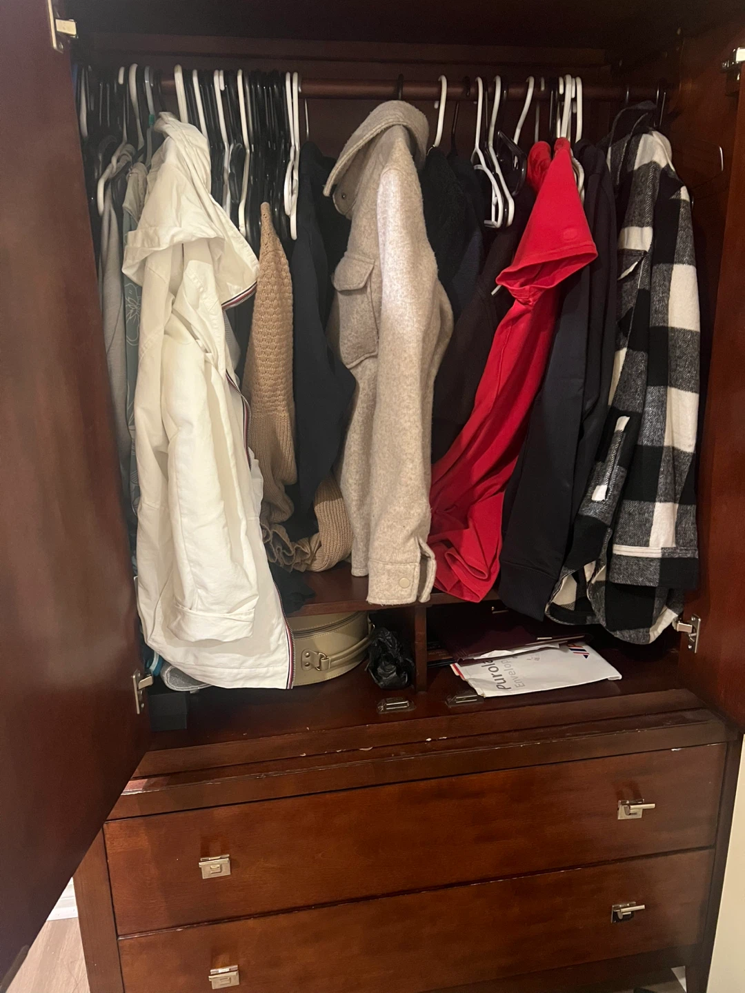 Wooden Armoire with Drawers - photo 4
