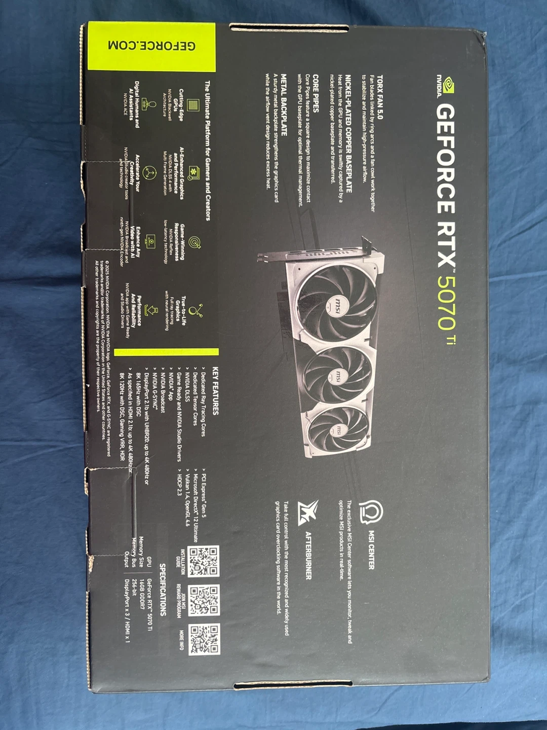 MSI GeForce RTX 5070 Ti Ventus 3X OC Edition - photo 2