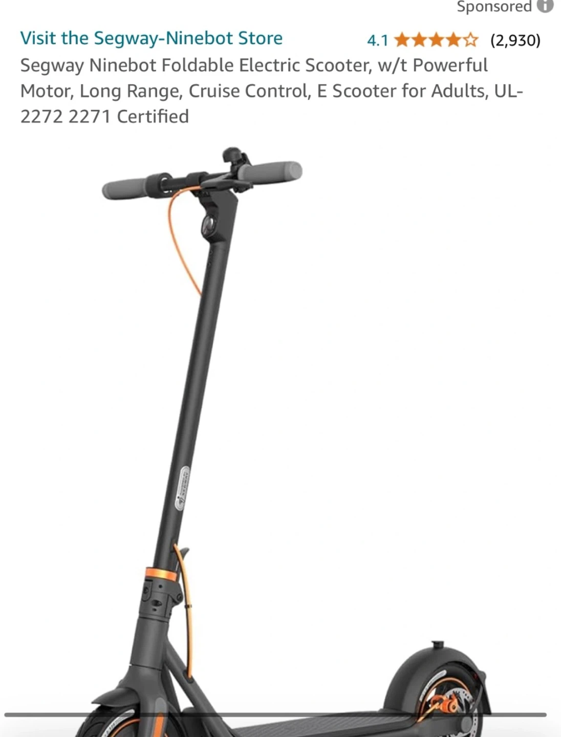 Segway Ninebot F40 Electric Kick Scooter - photo 2