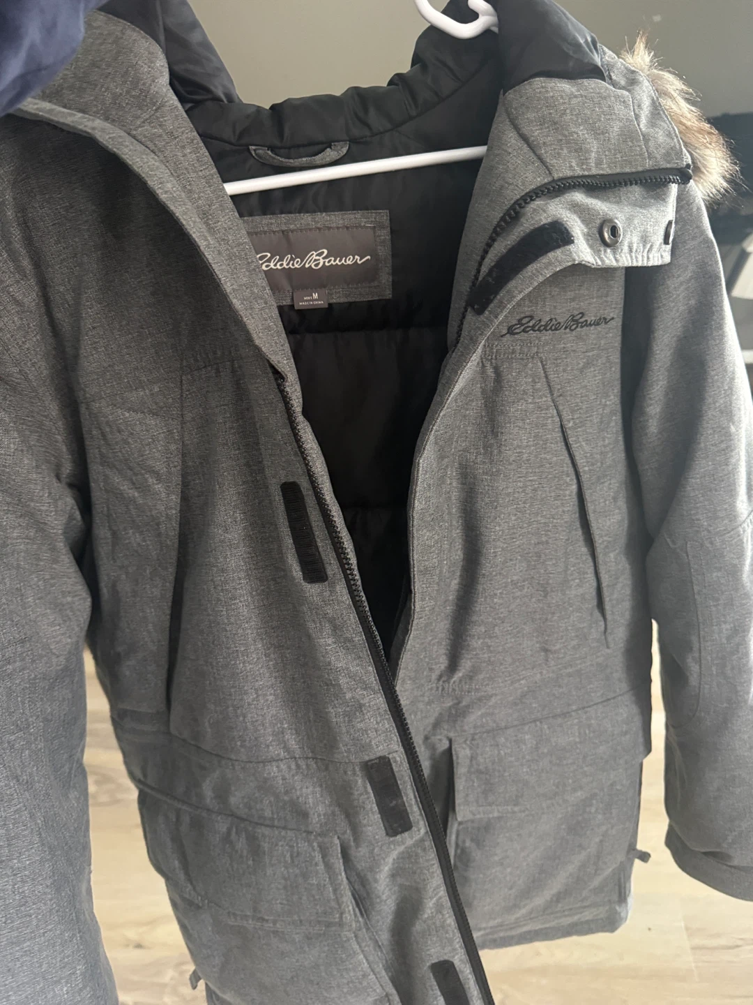 Eddie Bauer Men's Grey Winter Parka Jacket Size Medium - photo 2