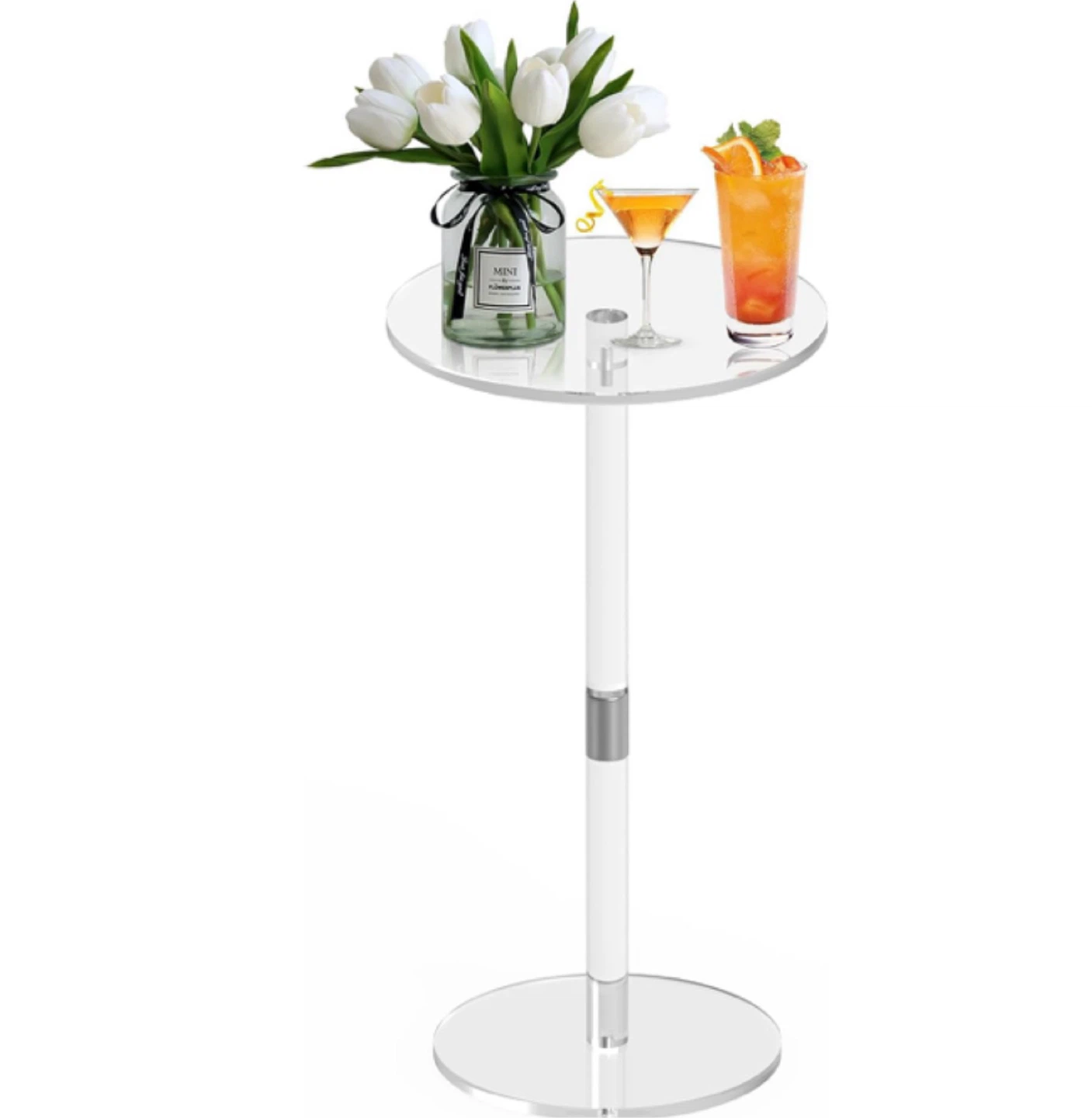 Clear Acrylic Round Side Table