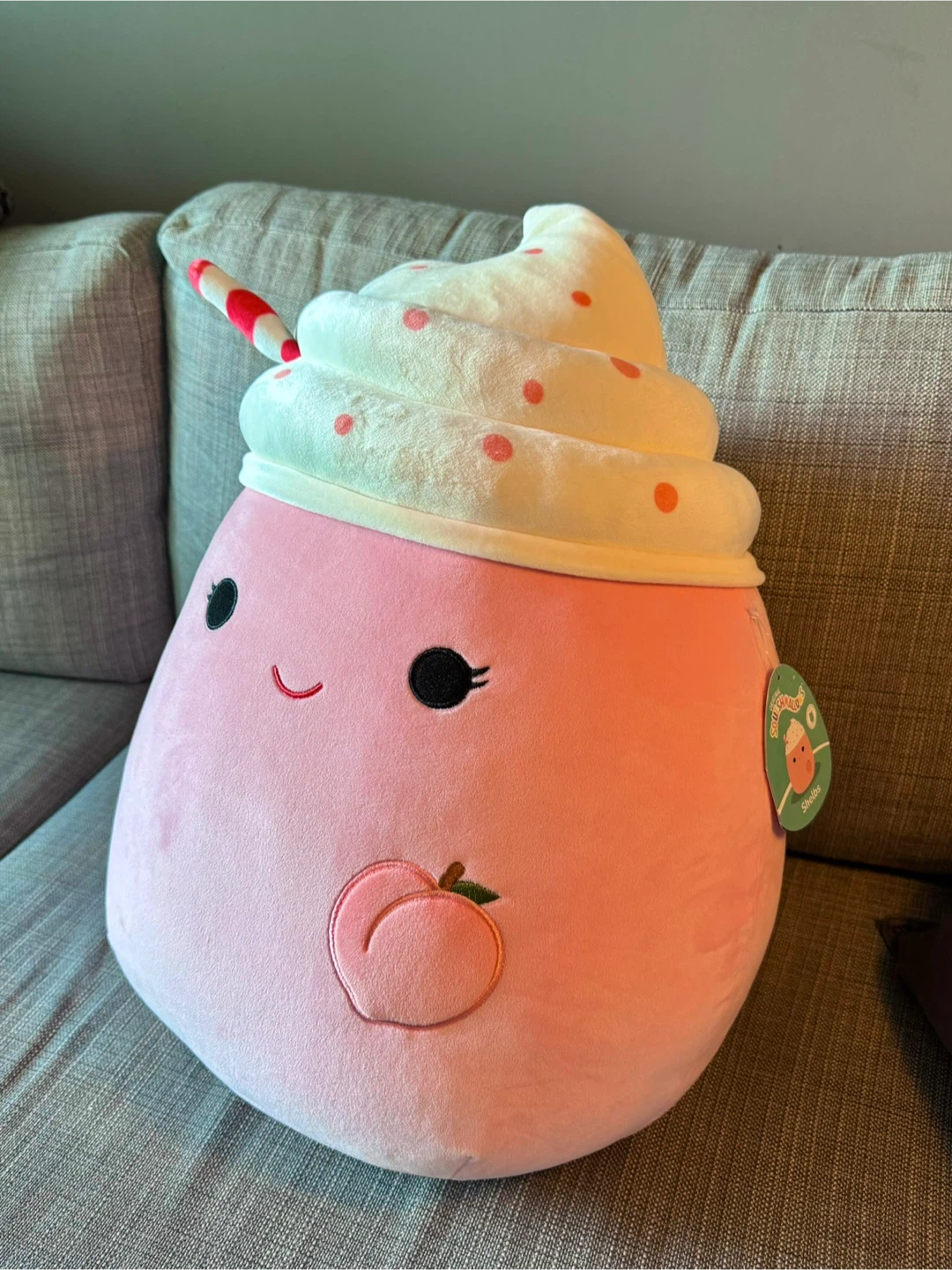 Squishmallows Shelbs the Peach Smoothie Plush Toy