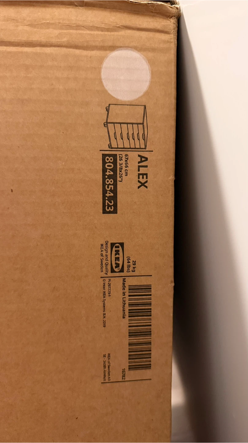 *Brand NEW/Unopened*- IKEA ALEX Drawer Unit on Casters White - photo 2
