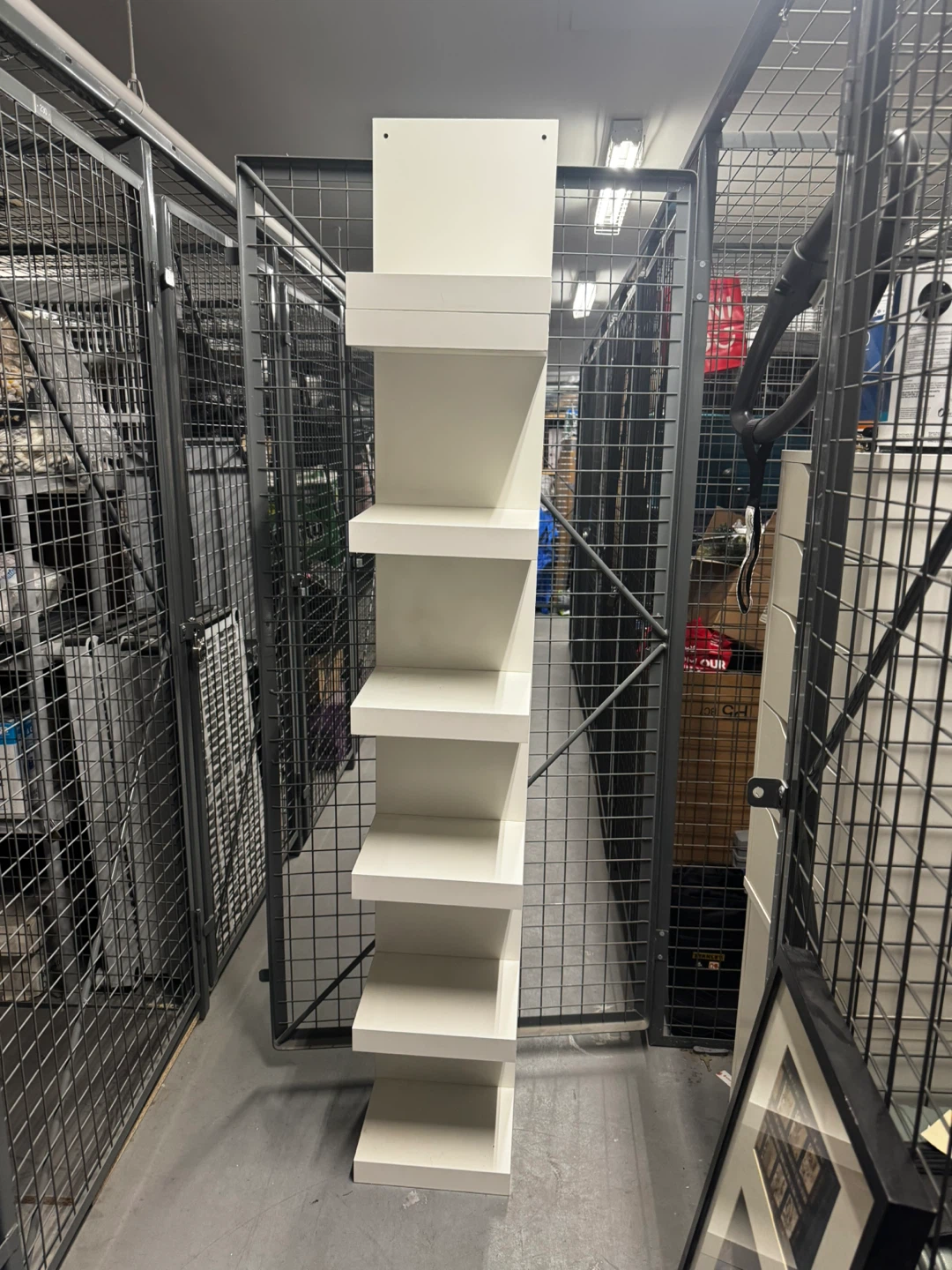 Ikea White 7-Shelf Narrow Bookcase
