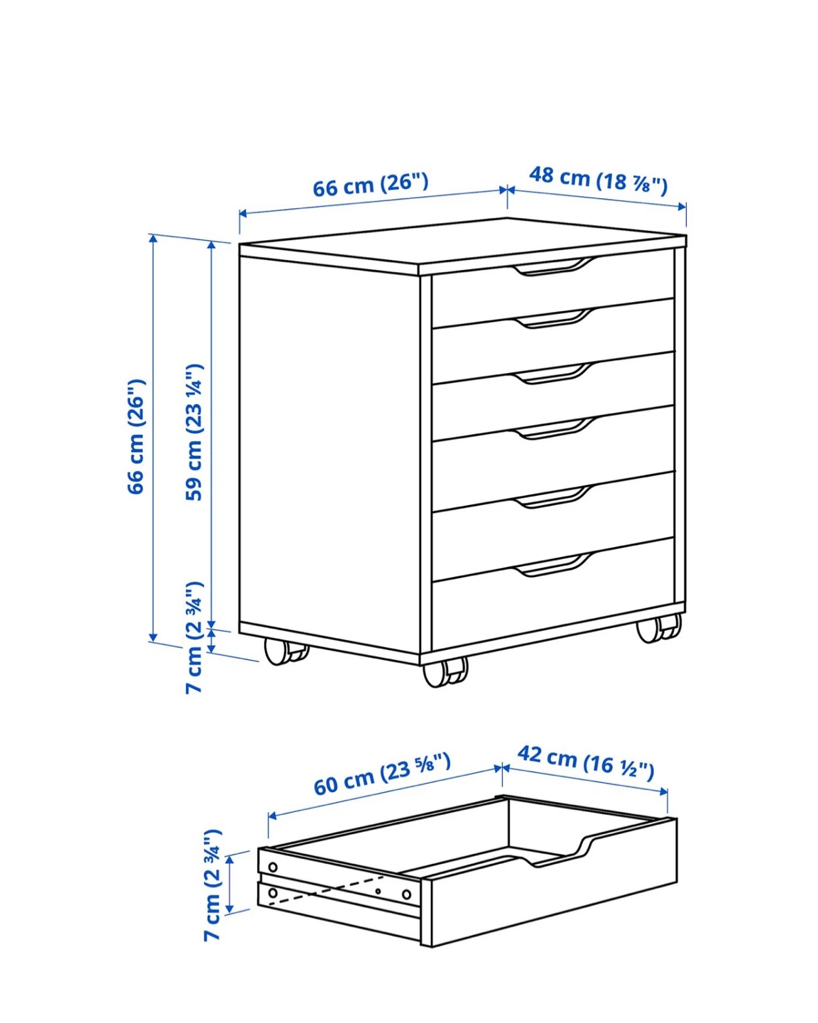 *Brand NEW/Unopened*- IKEA ALEX Drawer Unit on Casters White - photo 4