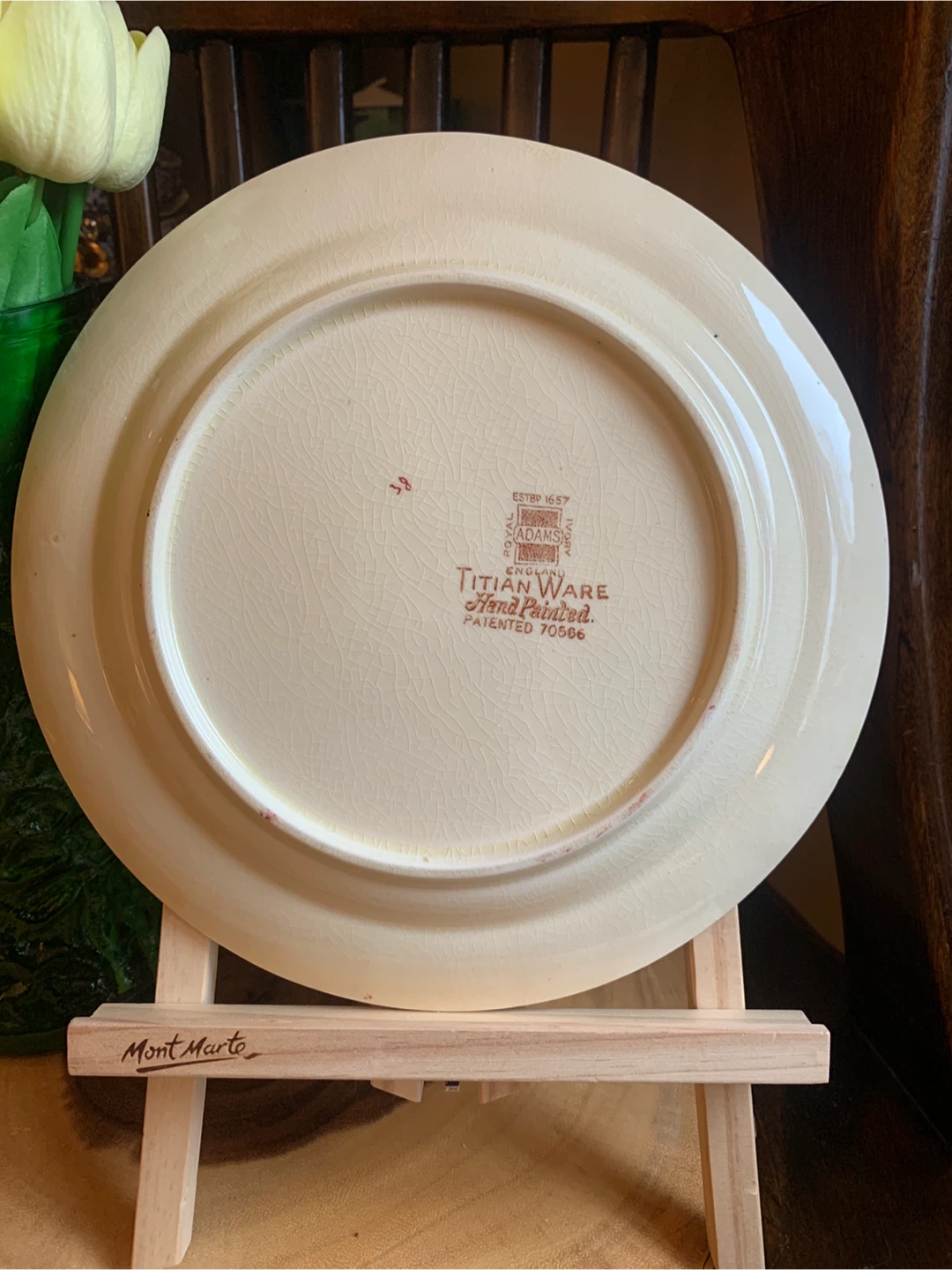 Adams Titian Ware Hand Painted Floral Plate - photo 4
