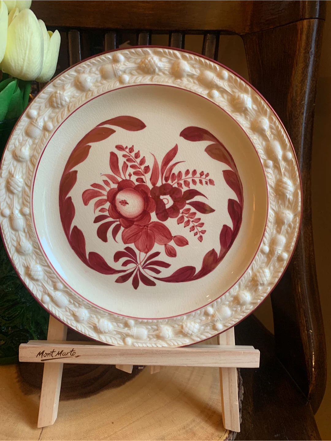 Adams Titian Ware Hand Painted Floral Plate