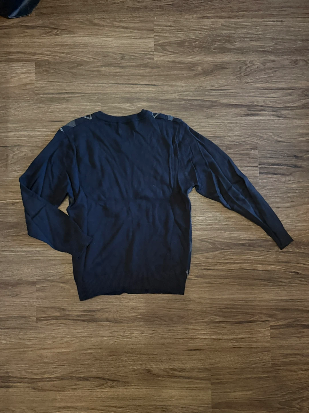 Jack & Jones Argyle V-Neck Sweater - Navy/Grey - Size 175/96A - photo 4