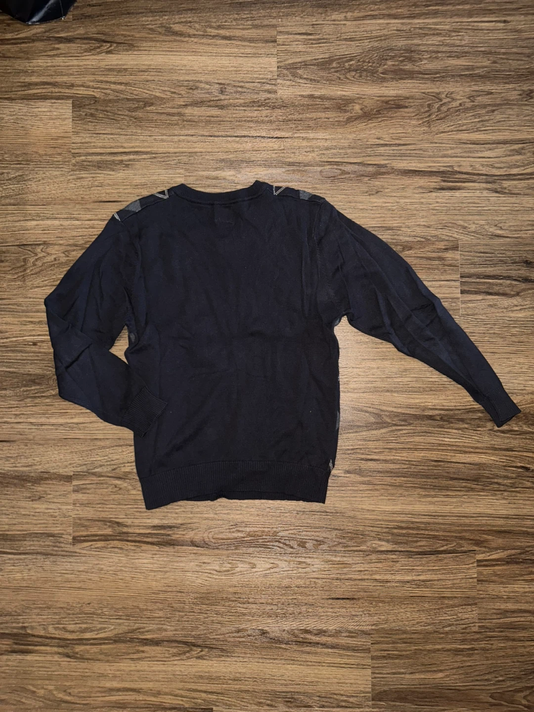 Jack & Jones Argyle V-Neck Sweater - Navy/Grey - Size 175/96A - photo 3