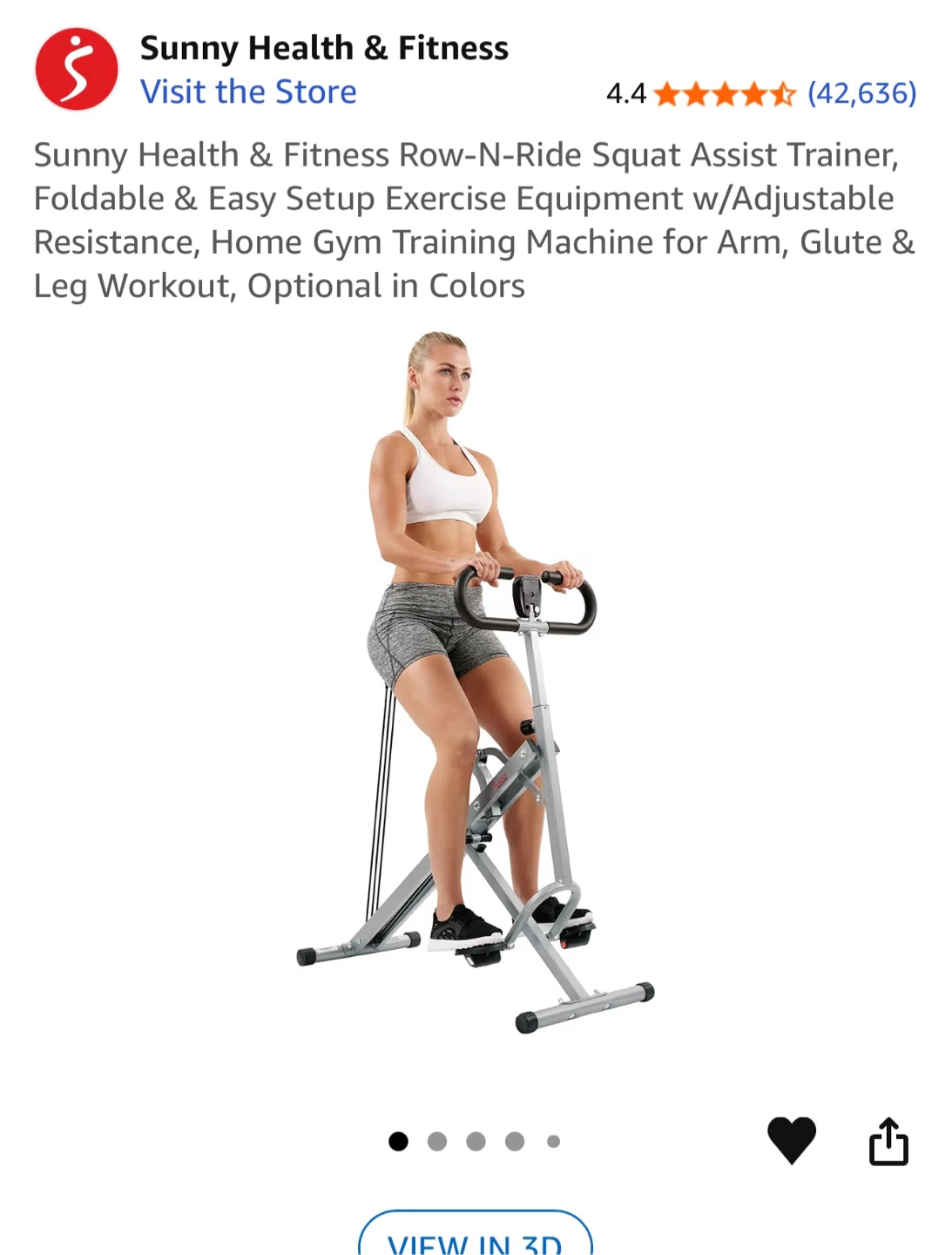 Sunny Health & Fitness Row-N-Ride Squat Assist Trainer - photo 2