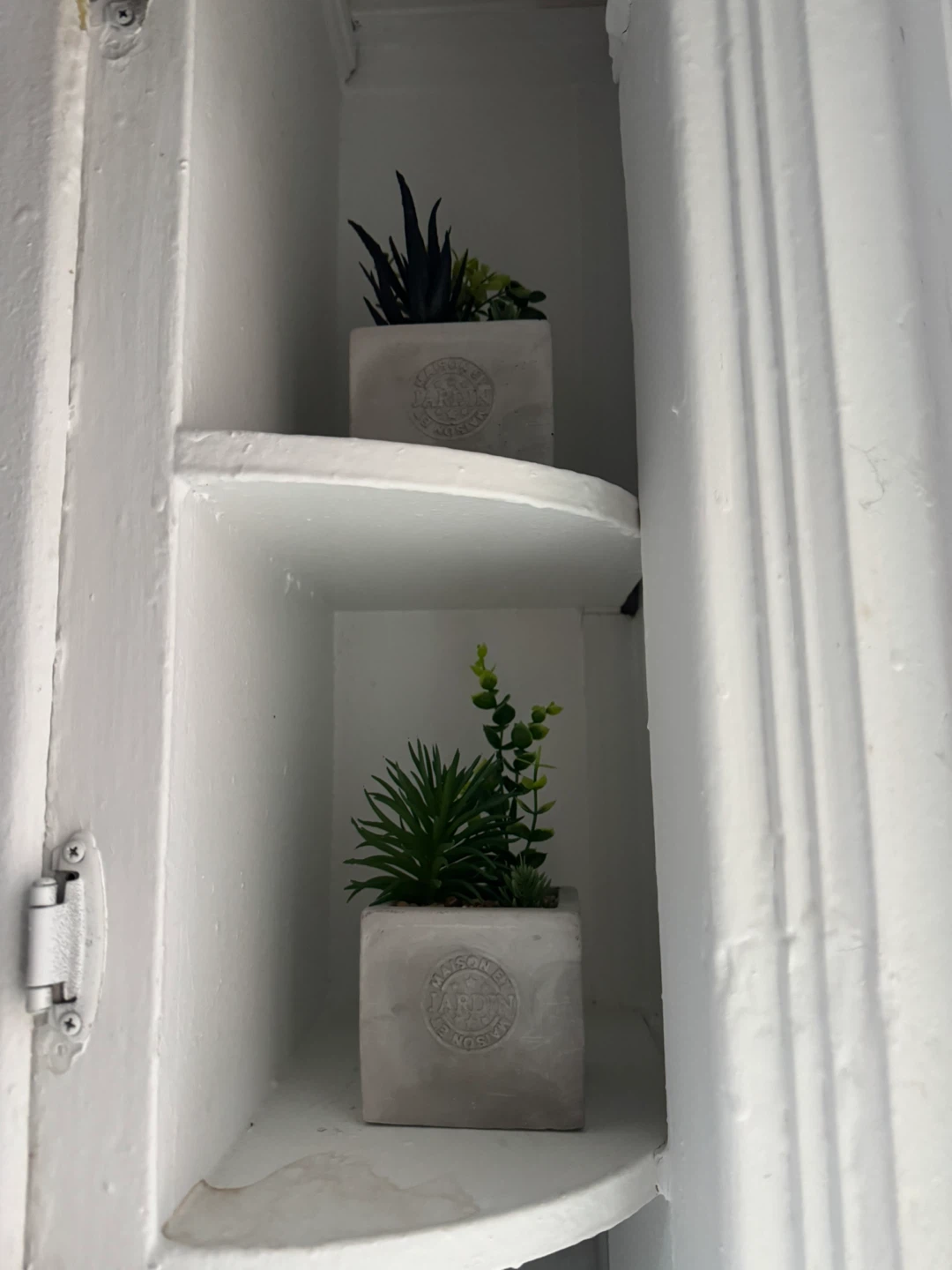 2x Maison et Jardin Faux Succulent Plant in Concrete Pot - photo 3