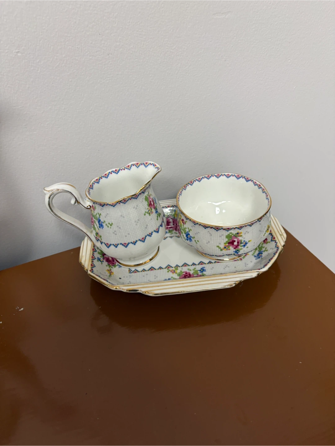 Royal Albert Bone China Creamer , Sugar Bowl, and Tray Set