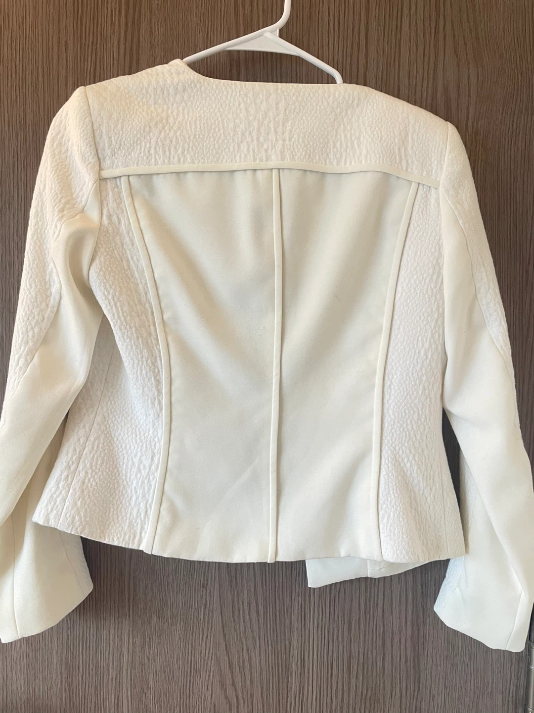 Mango White Textured Blazer - photo 3