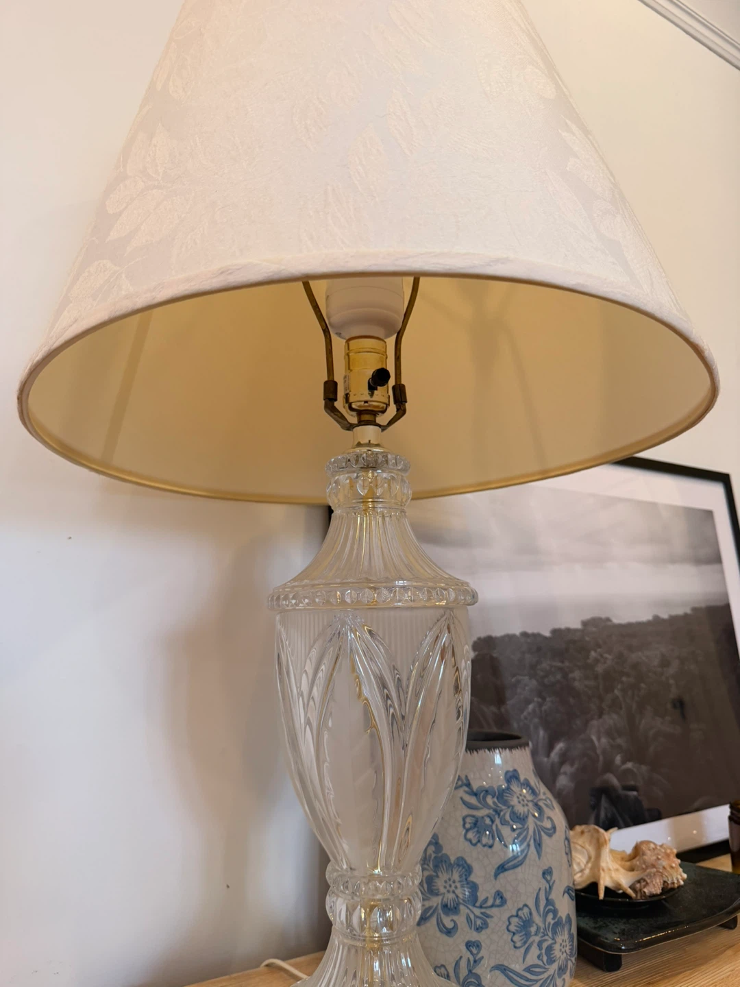 Pair of Vintage Crystal Lamps - photo 4