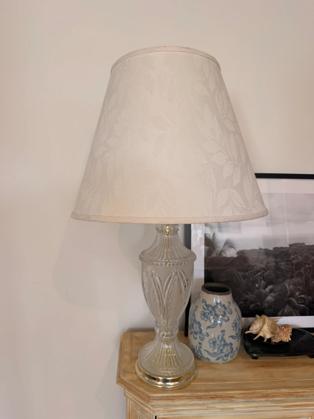 Pair of Vintage Crystal Lamps