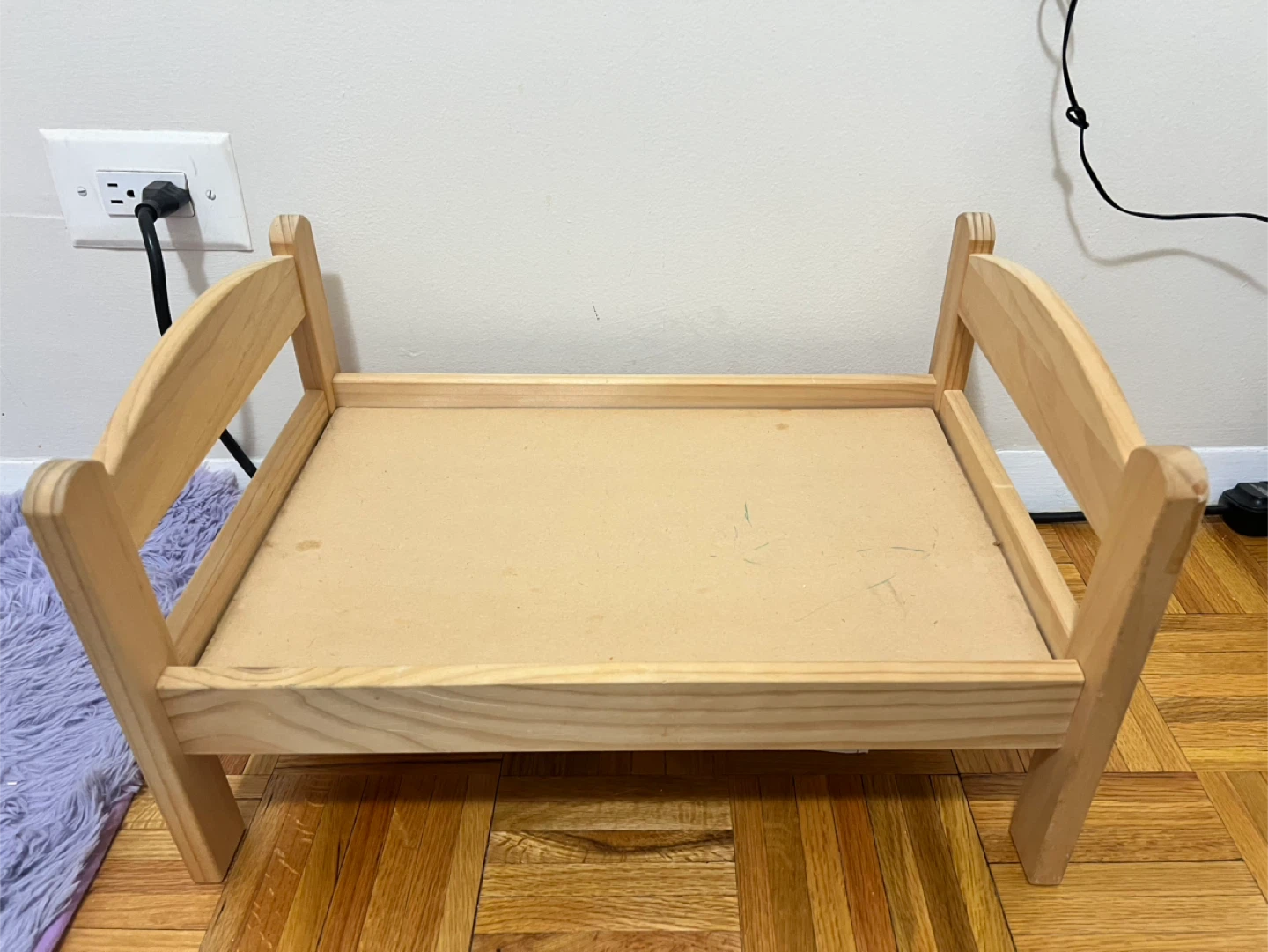 Wooden Doll Bed with Pillow - photo 2