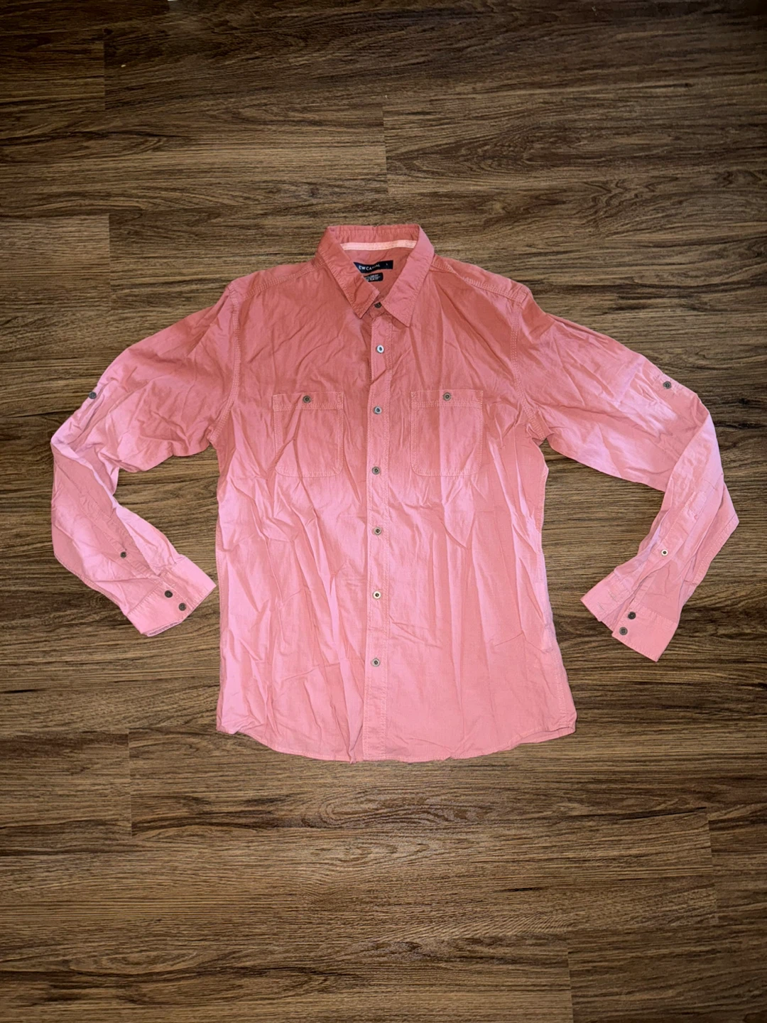 LCW Casual Men's Pink Extra Slim Fit Button-Up Shirt - Size L