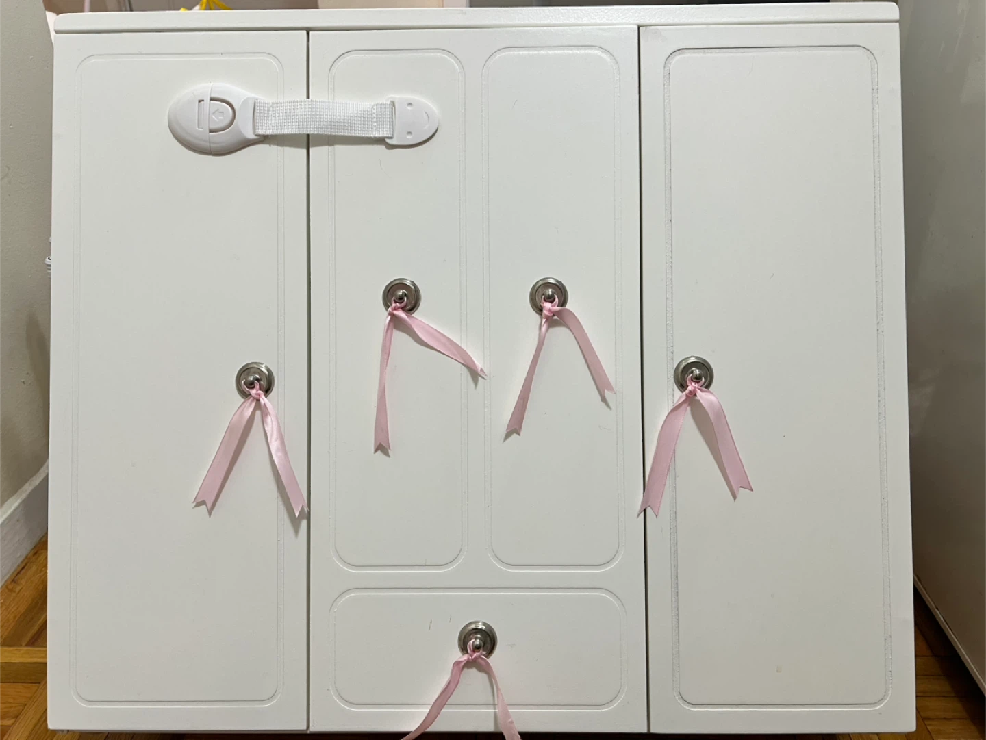 Kids Toy Wardrobe with Hangers and Mirror