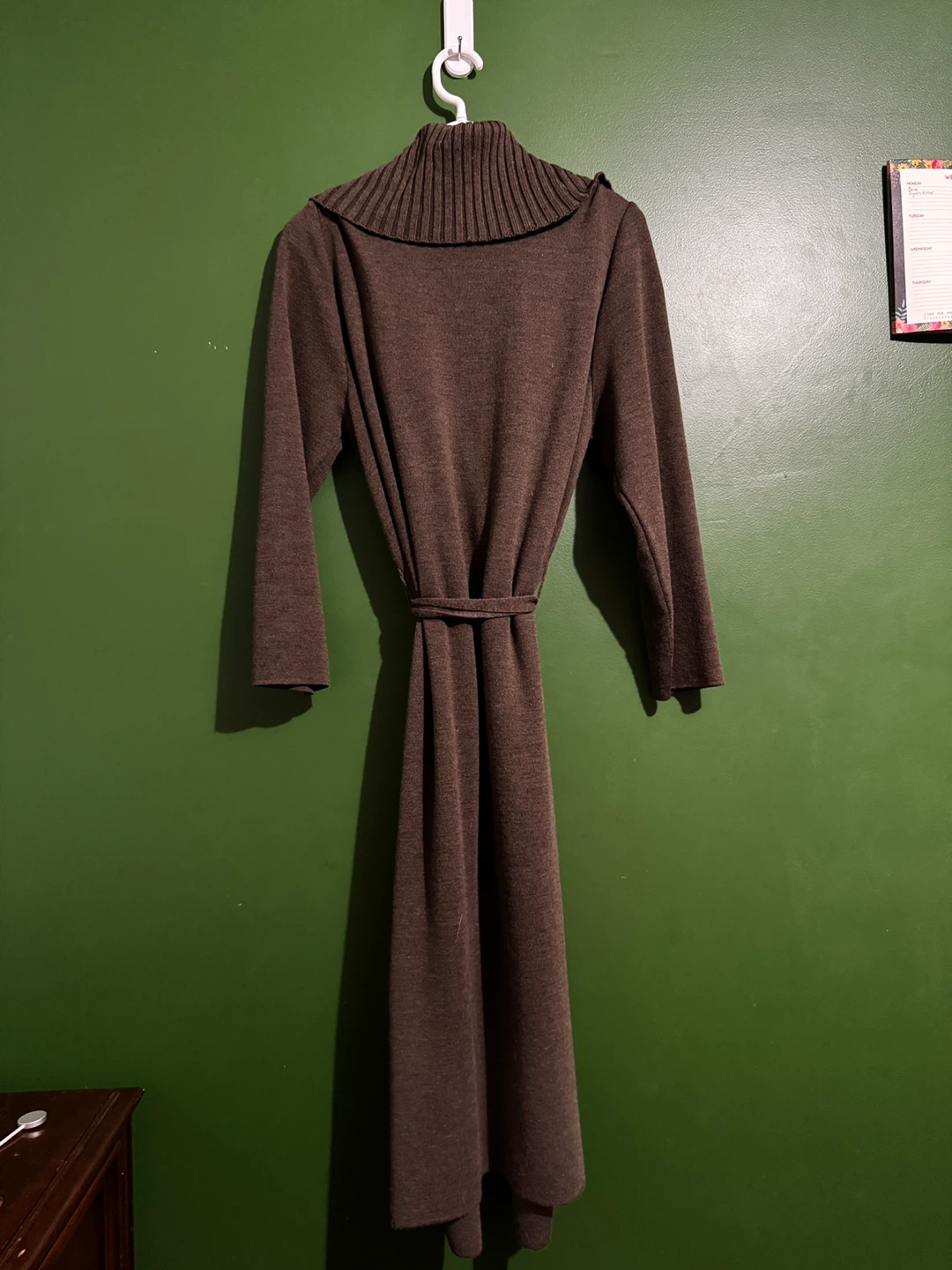 Brown Wool Blend Knit Cardigan - L/XL - photo 3