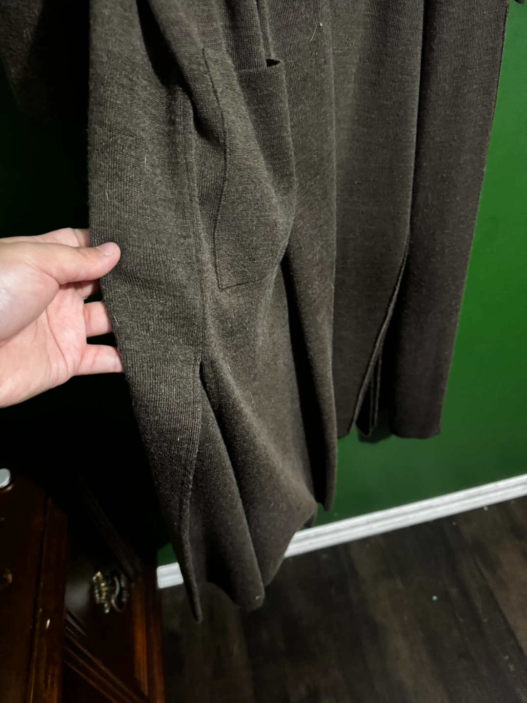 Brown Wool Blend Knit Cardigan - L/XL - photo 5
