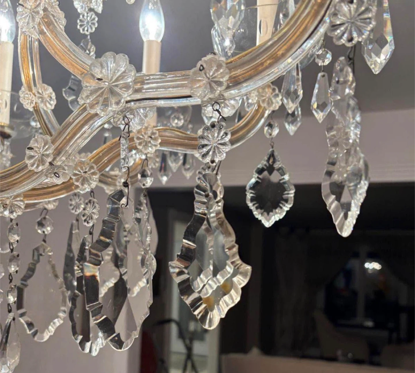 Antique Crystal Chandelier