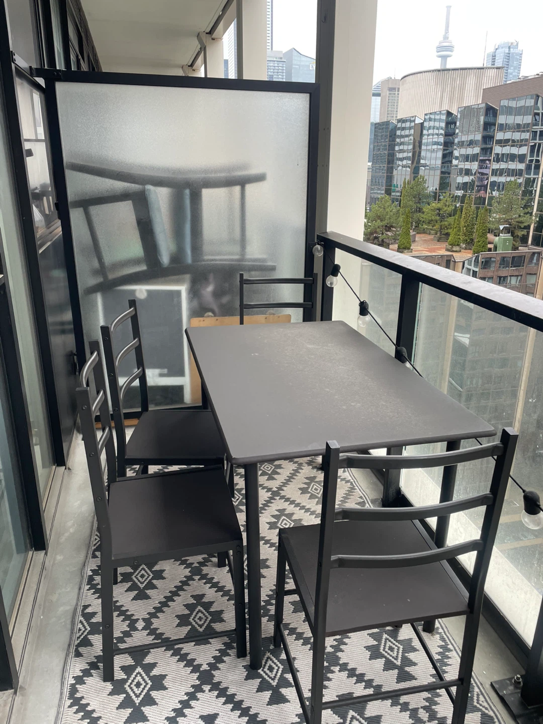 Dining Table Set with Four Chairs