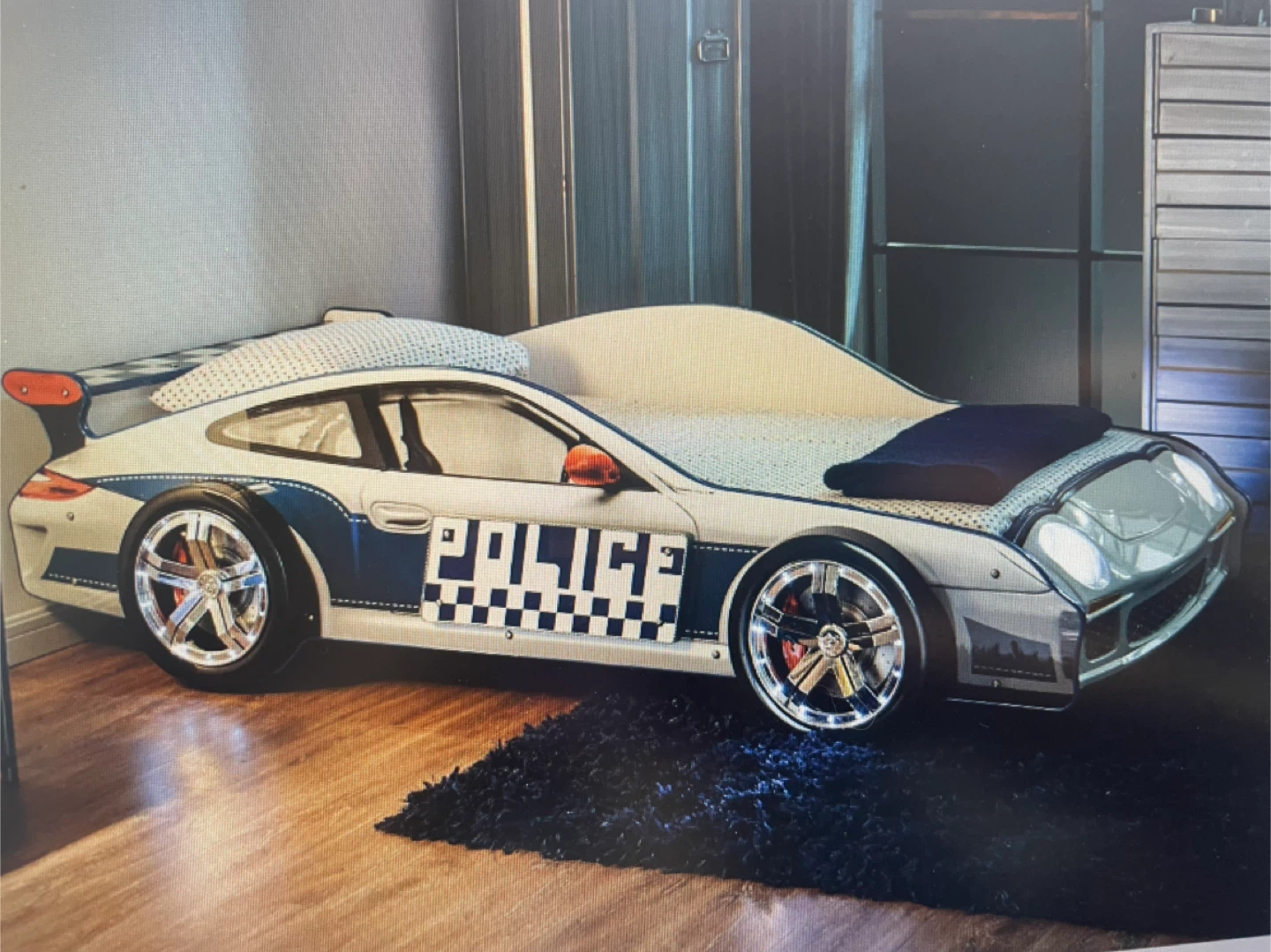 Kids Police Car Bed