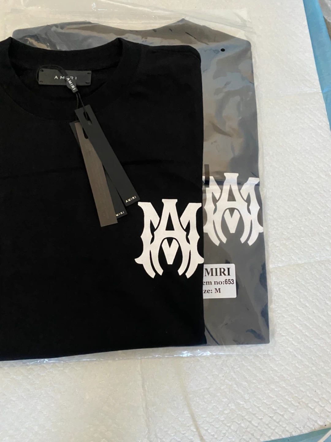 Amiri Black Logo T-Shirt Size M