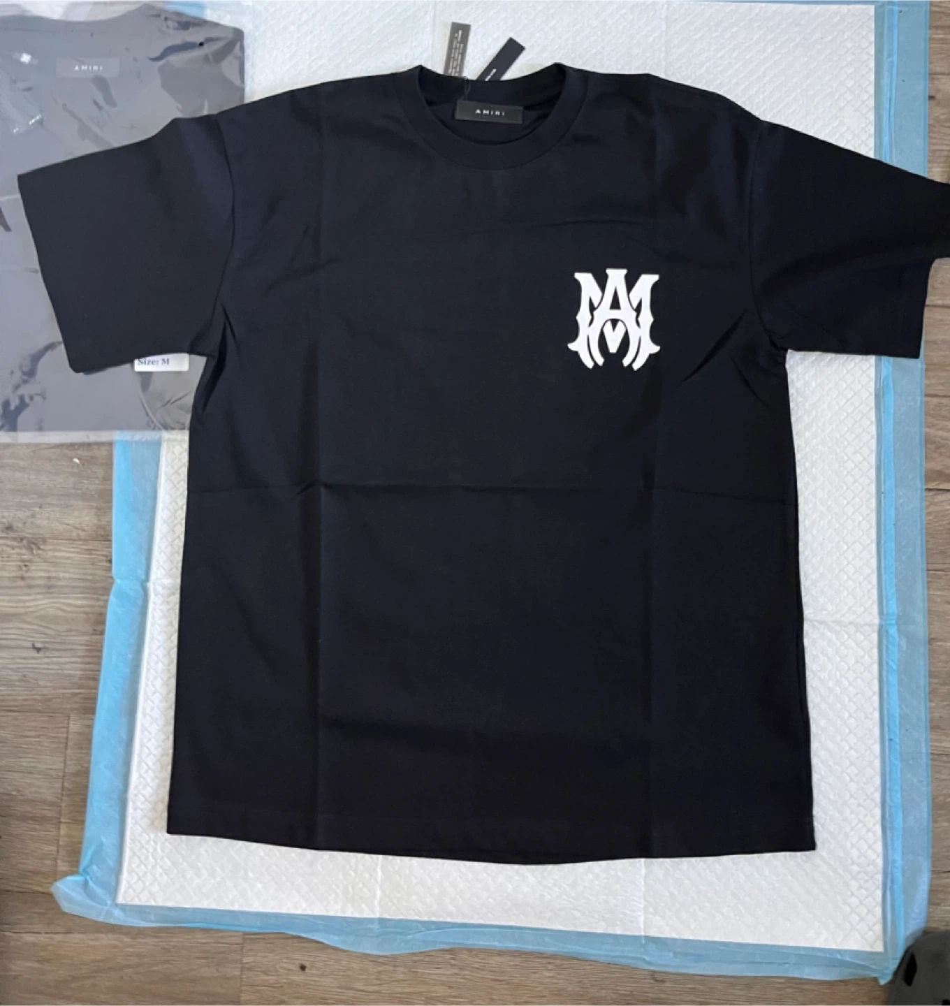 Amiri Black Logo T-Shirt Size M - photo 2