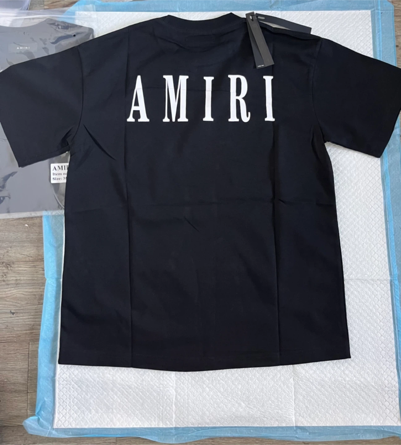 Amiri Black Logo T-Shirt Size M - photo 4