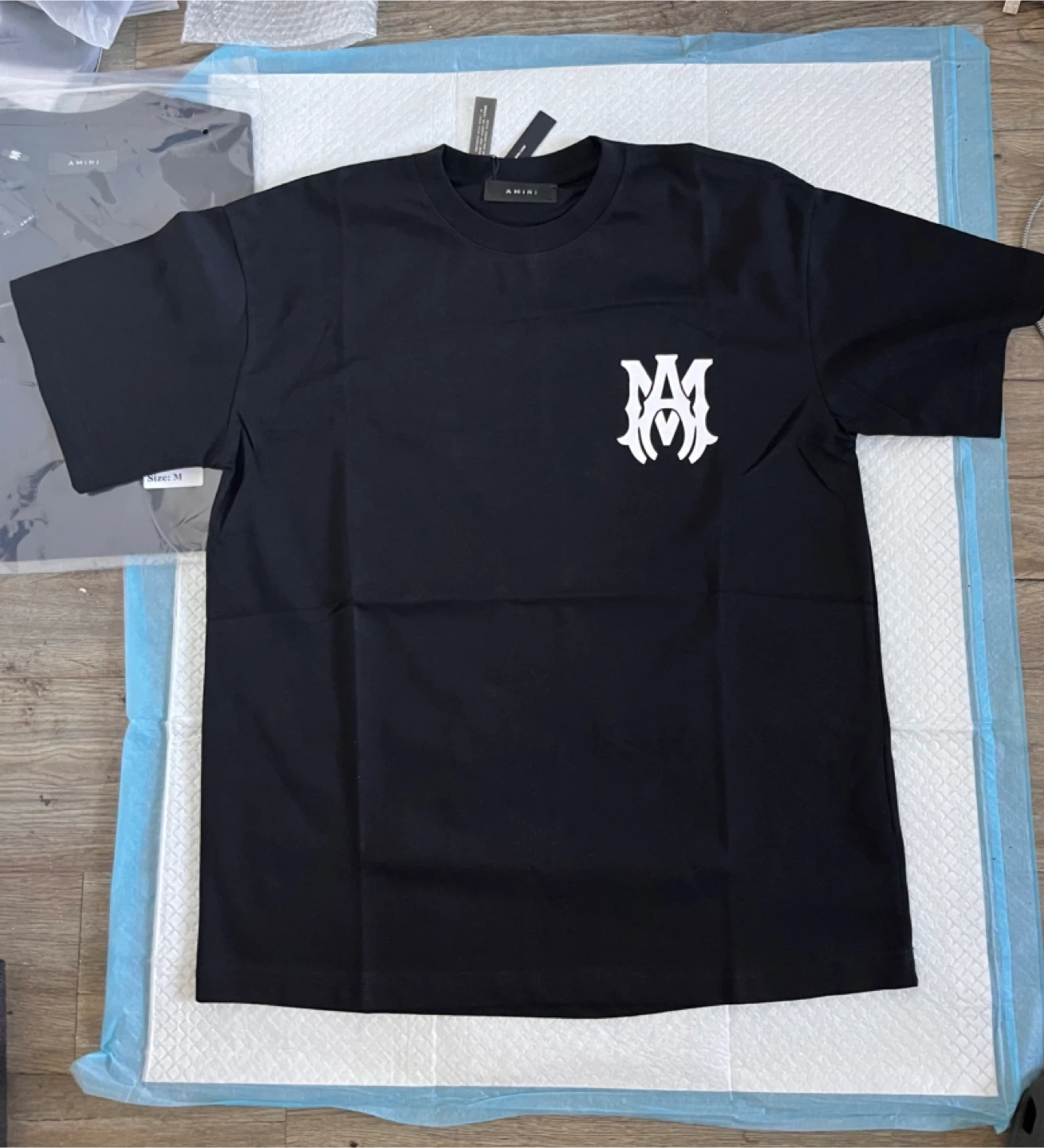 Amiri Black Logo T-Shirt Size M - photo 3