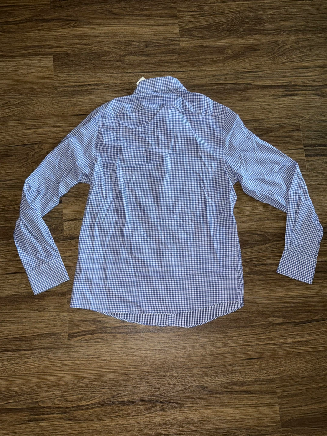 New Tommy Hilfiger Blue Gingham Slim Fit Dress Shirt - photo 2