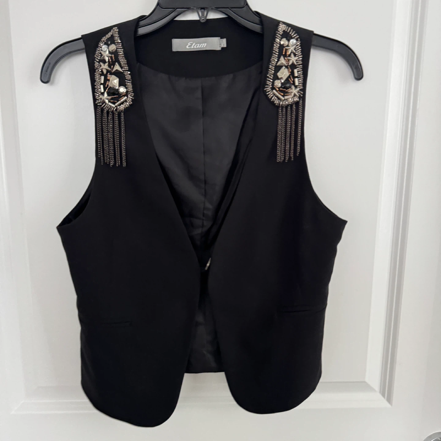 Etam Black Embellished Vest