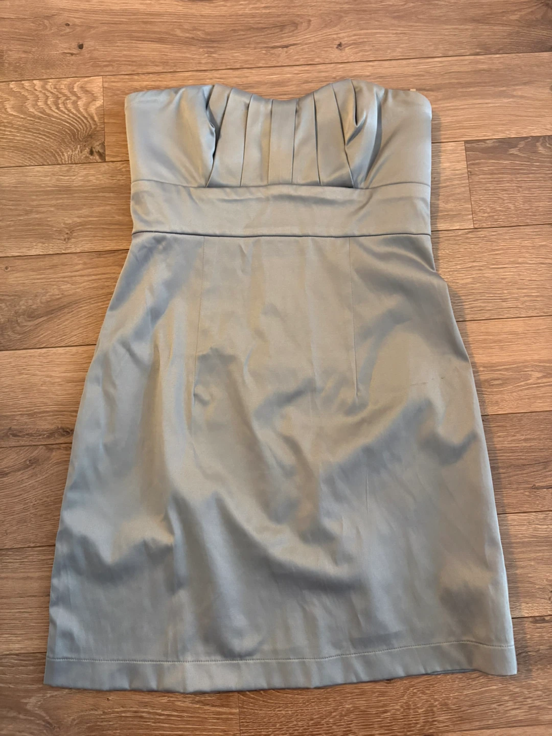 Strapless Silver Dress
