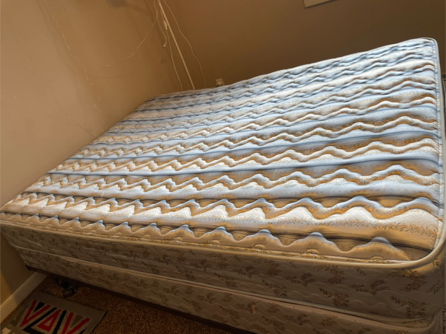 Queen Bed Set – Mattress + Box Spring + Bed Frame
