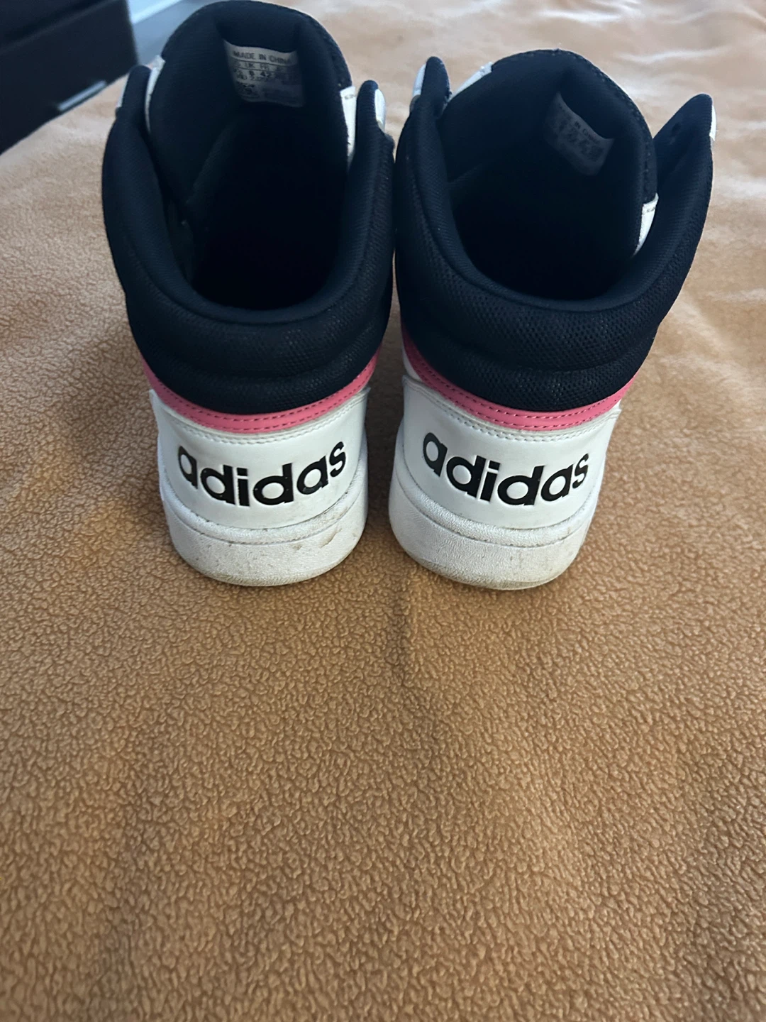 Adidas High Top Sneakers - White/Navy/Pink Size 9.5 - photo 3