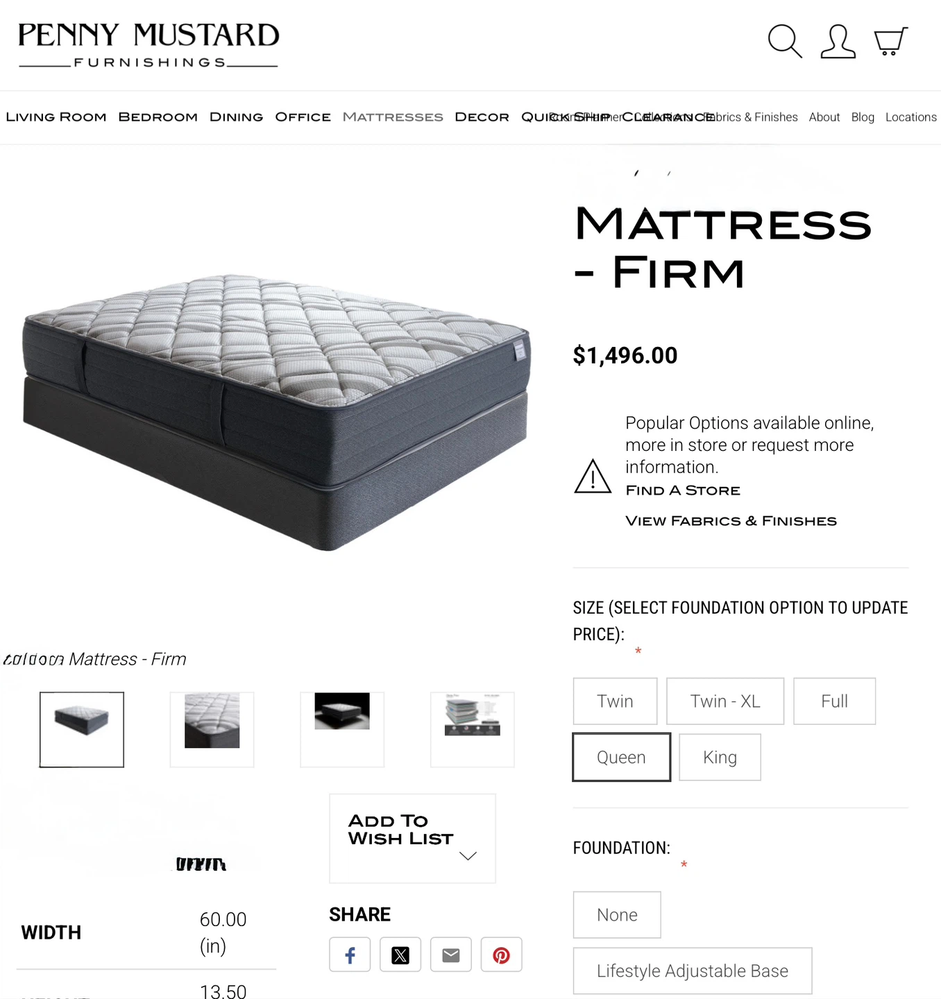 Queen flippable mattress, foundation,  frame & headboard - photo 2