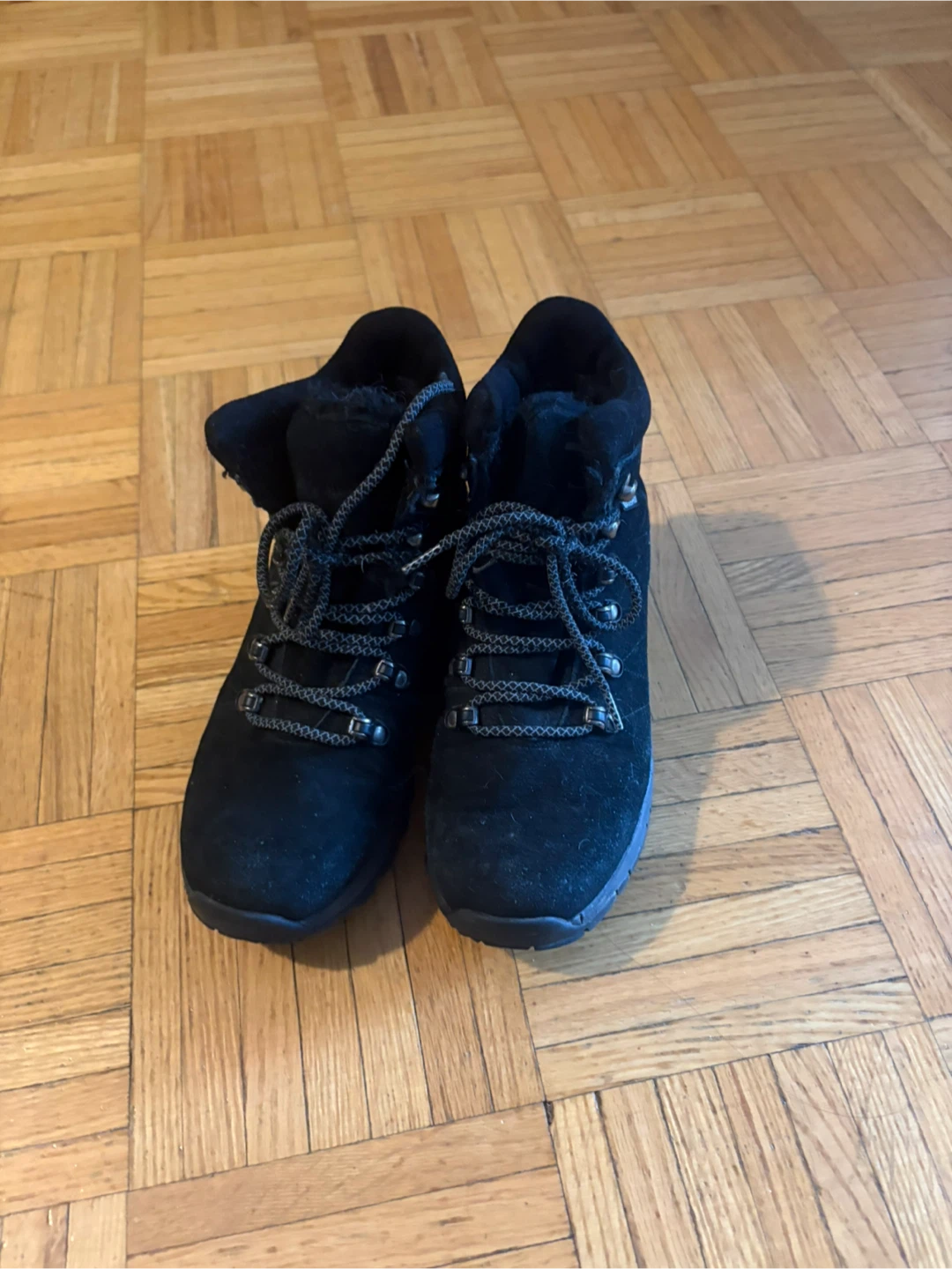 Black Suede Winter Boots