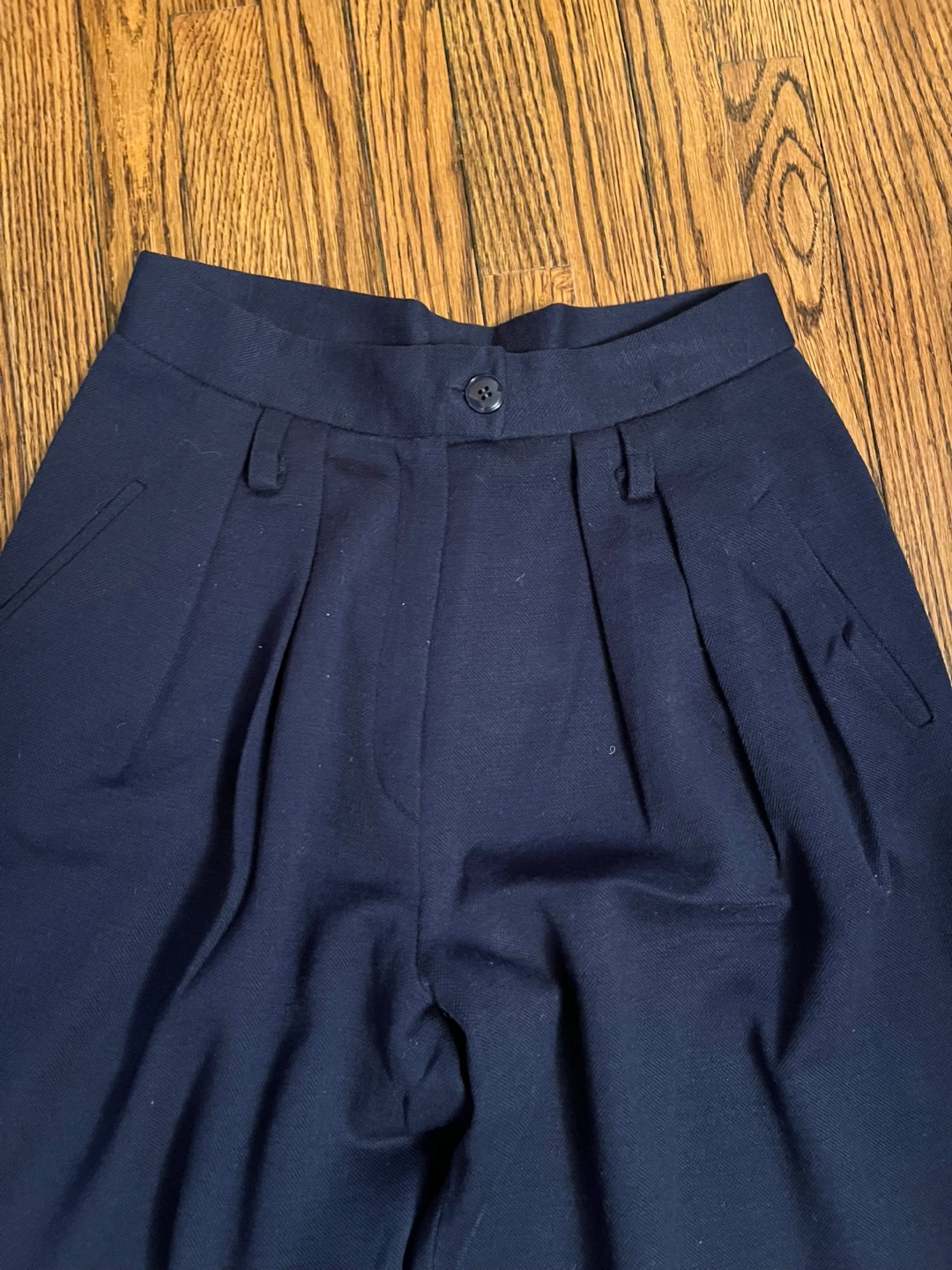 Sonia Rykiel Paris Navy Pleated Wide-Leg Trousers - photo 2