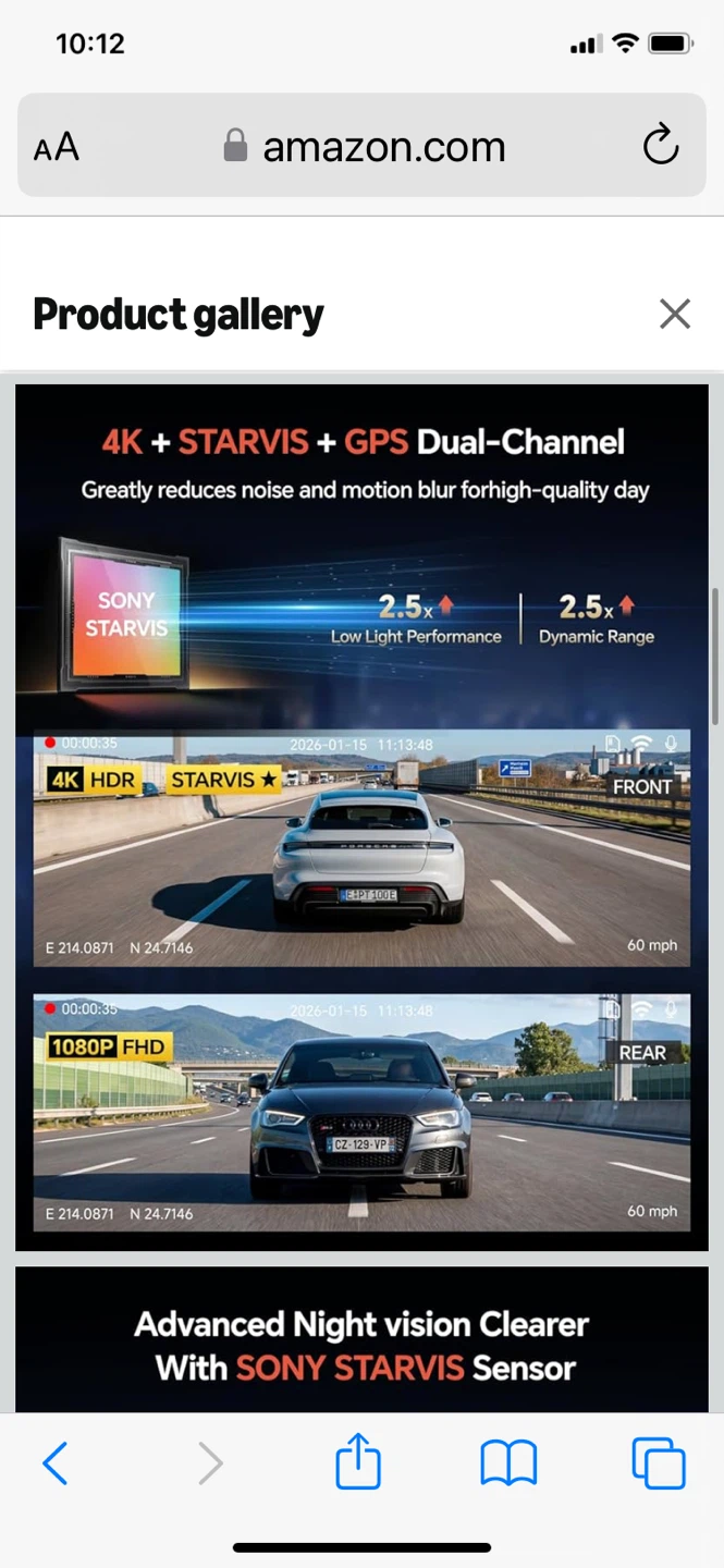 Big Sale- Advanced Dash Cam built in GPS WiFi Sony STARVIS 128GB - photo 3