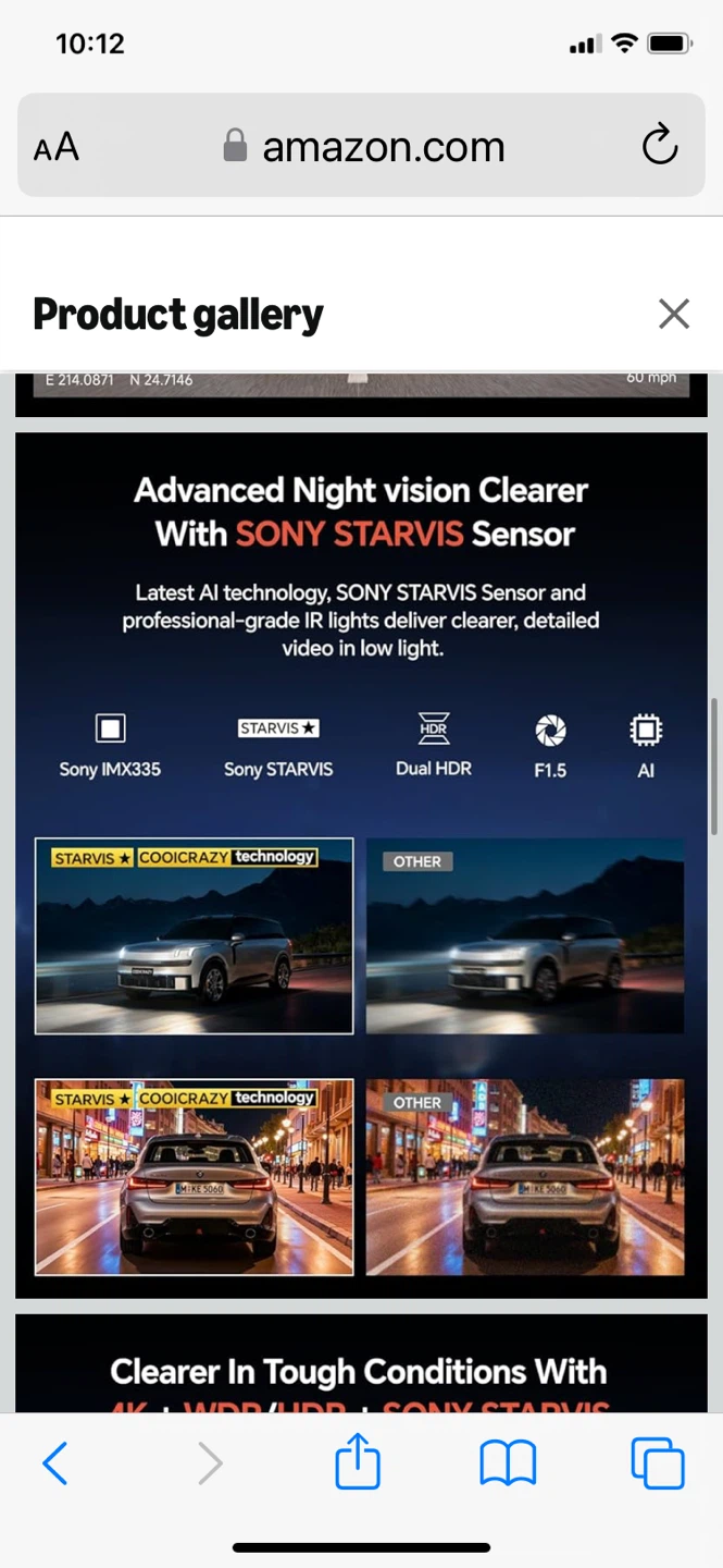 Big Sale- Advanced Dash Cam built in GPS WiFi Sony STARVIS 128GB - photo 4