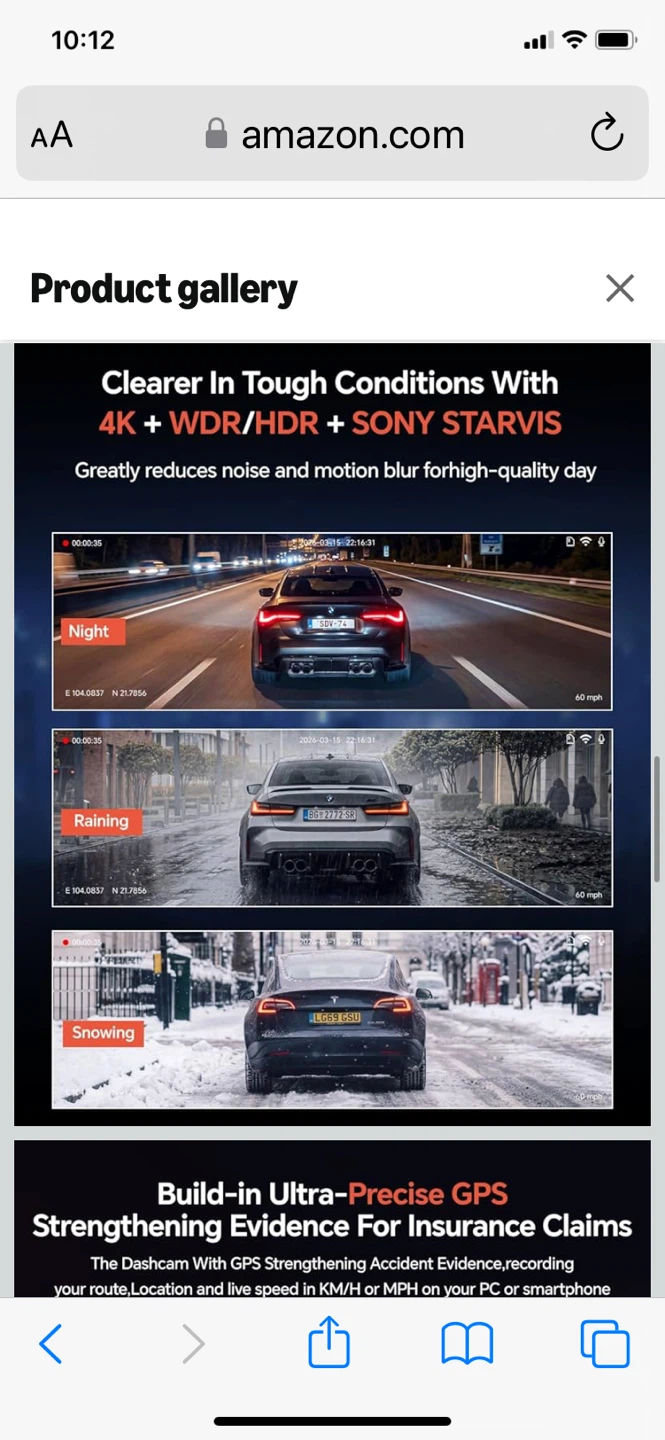 Big Sale- Advanced Dash Cam built in GPS WiFi Sony STARVIS 128GB - photo 5