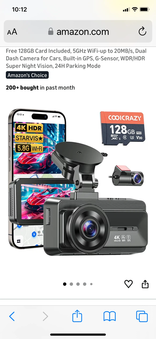Big Sale- Advanced Dash Cam built in GPS WiFi Sony STARVIS 128GB