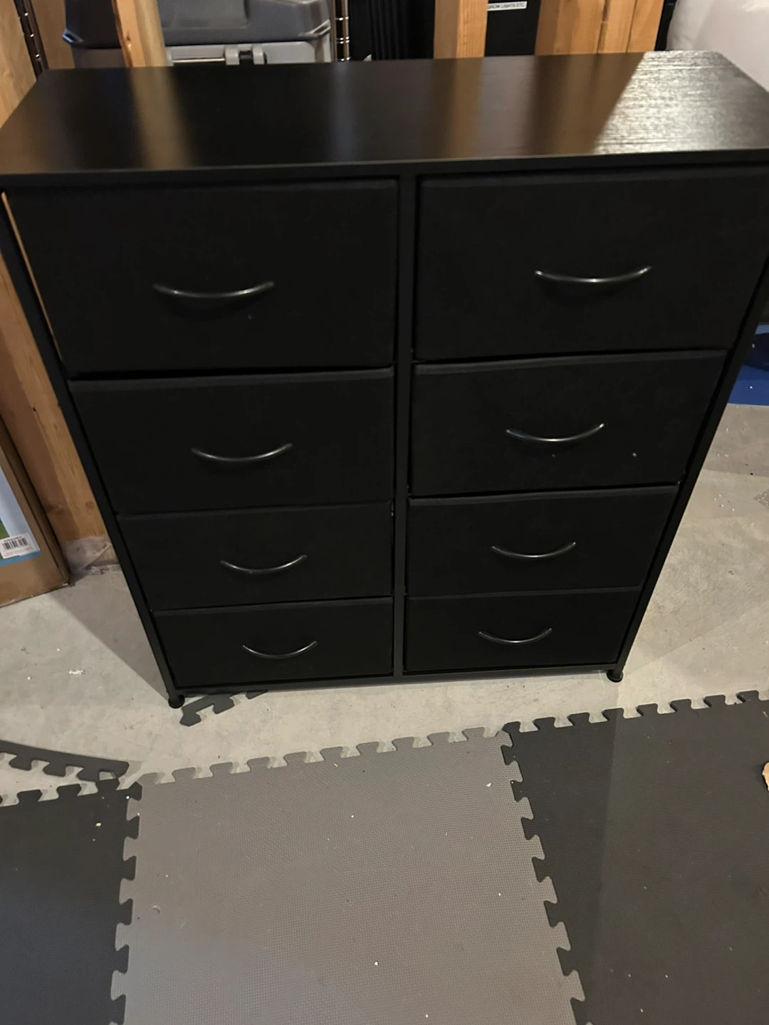 Black 8-Drawer Dresser (Fabric) - photo 2