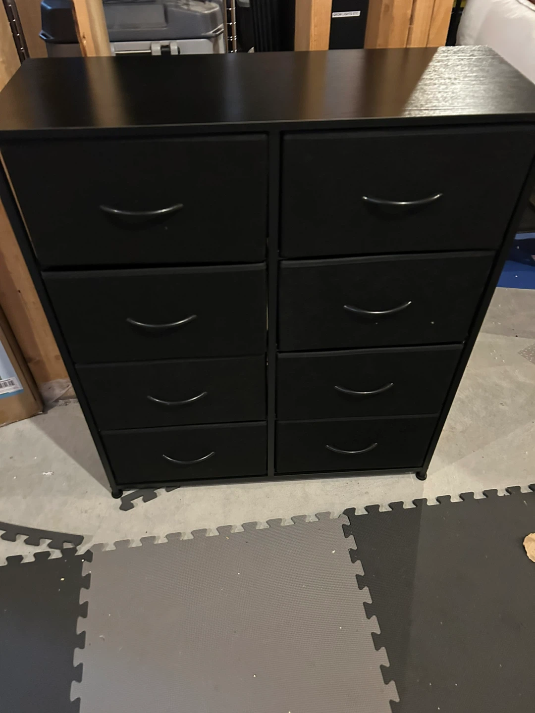 Black 8-Drawer Dresser (Fabric) - photo 3