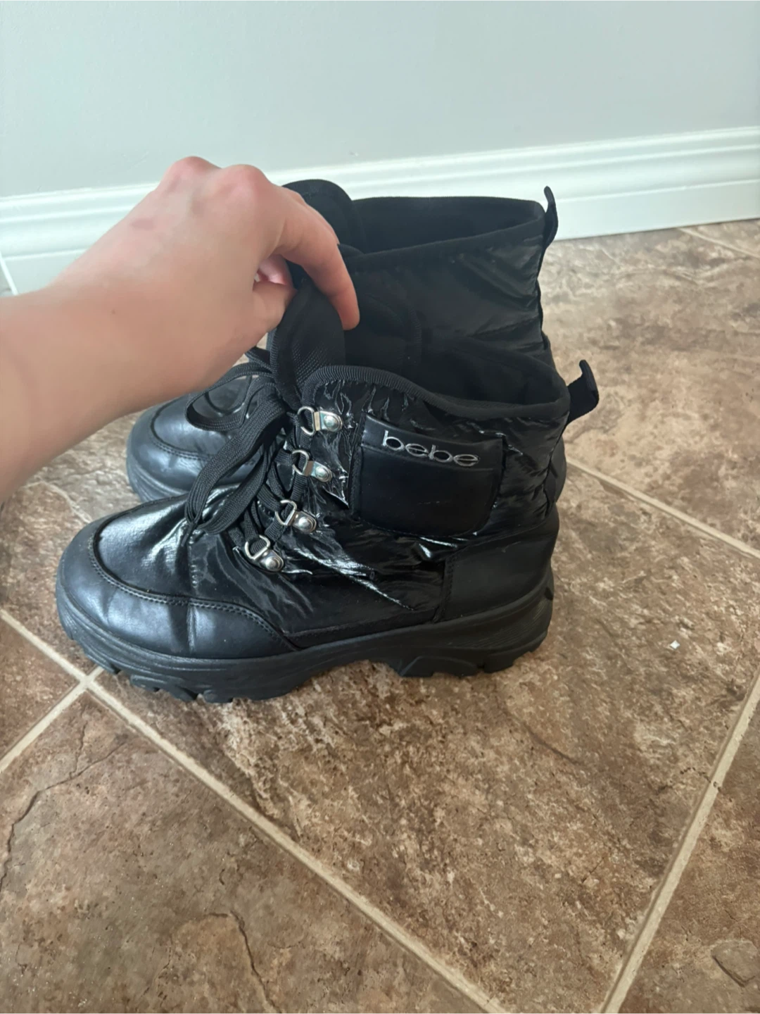 Bebe Black Winter Boots
